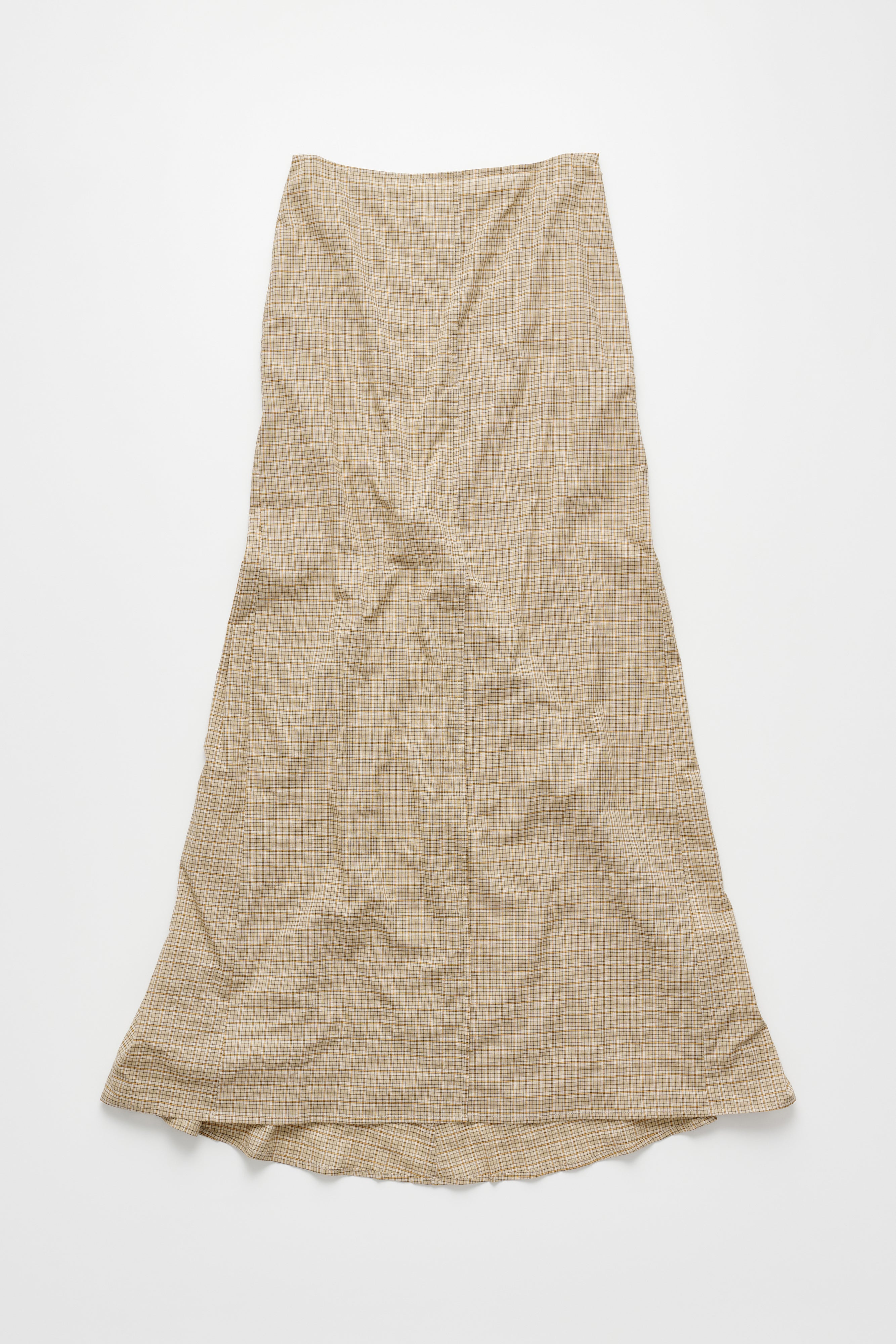 Long Skirt Read Skirt in Beige Check Voile – HOPE STHLM