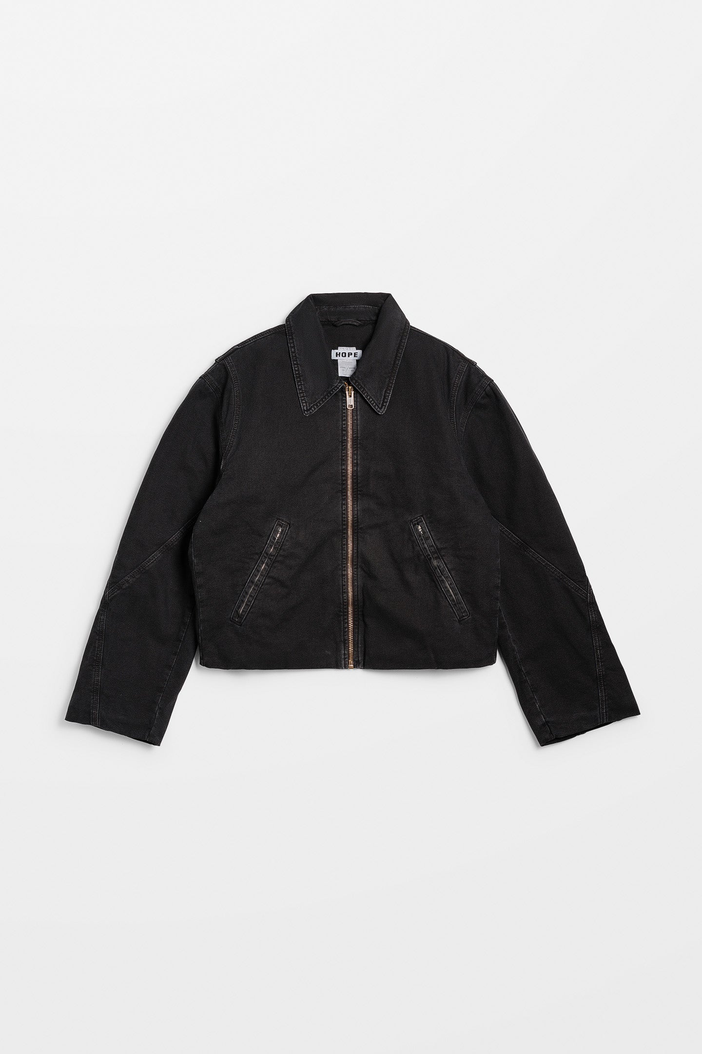 Boxy Padded Jacket in Faded Black Canvas – HOPE STHLM