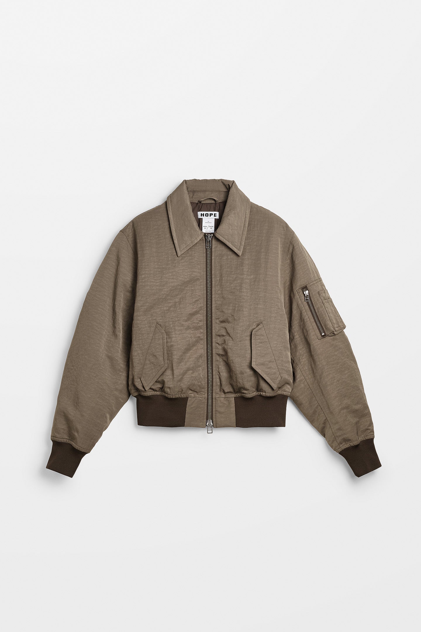 Bomber Jacket in Light Brown Nylon – HOPE STHLM