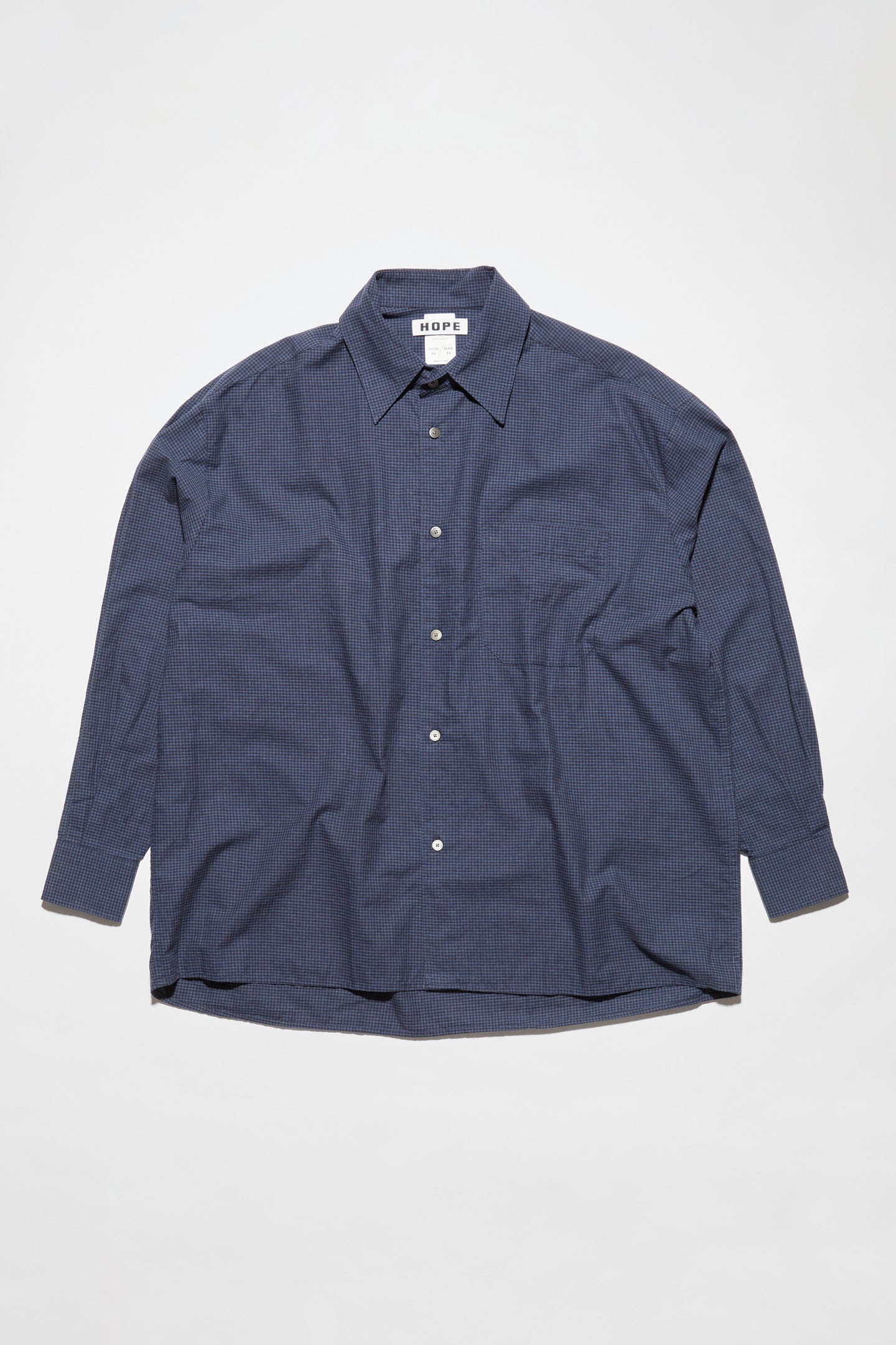 Boxy Shirt - Toxic Shirt in Blue Micro Check – HOPE STHLM