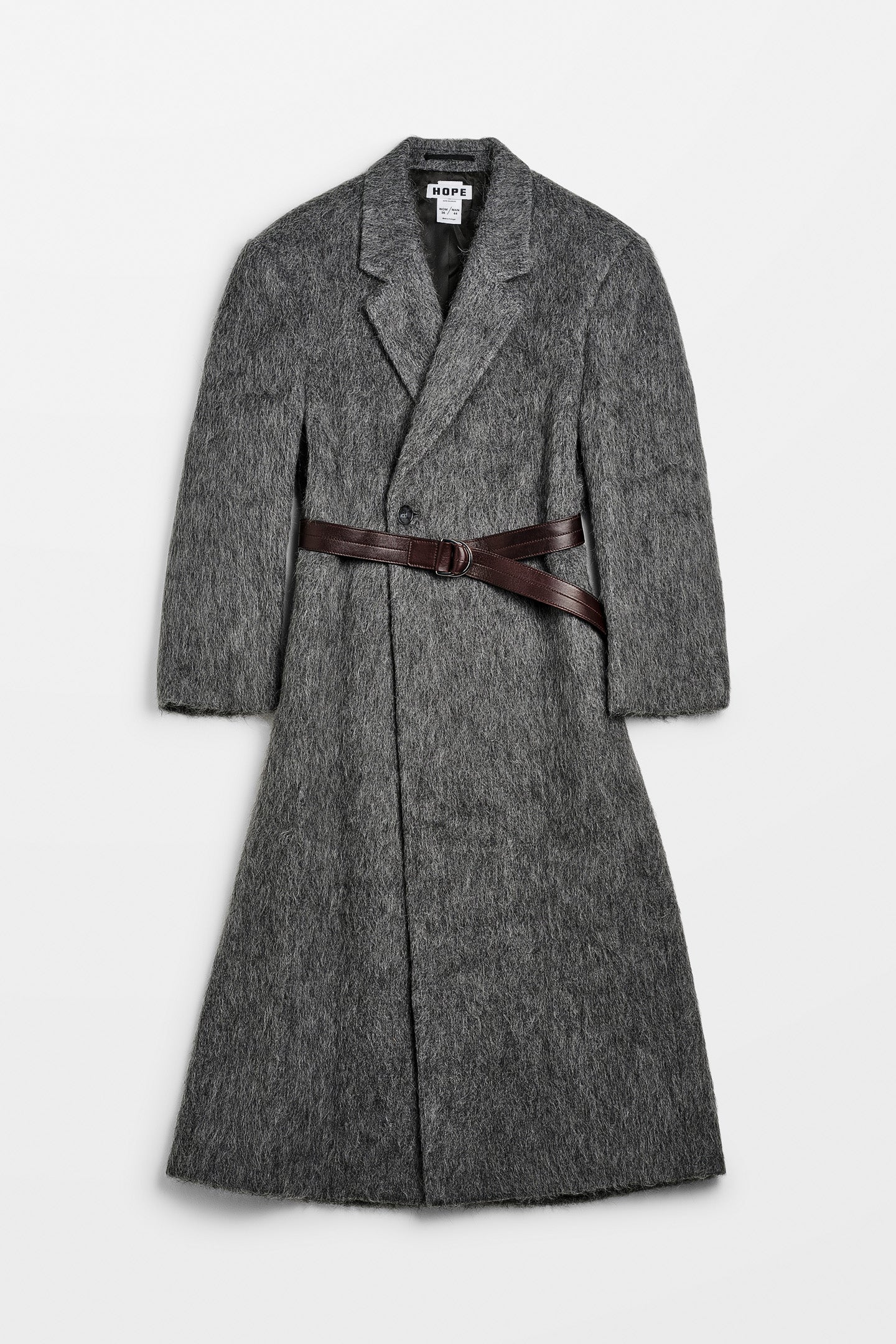 Wrap Coat in Hairy Crey Melange – HOPE STHLM
