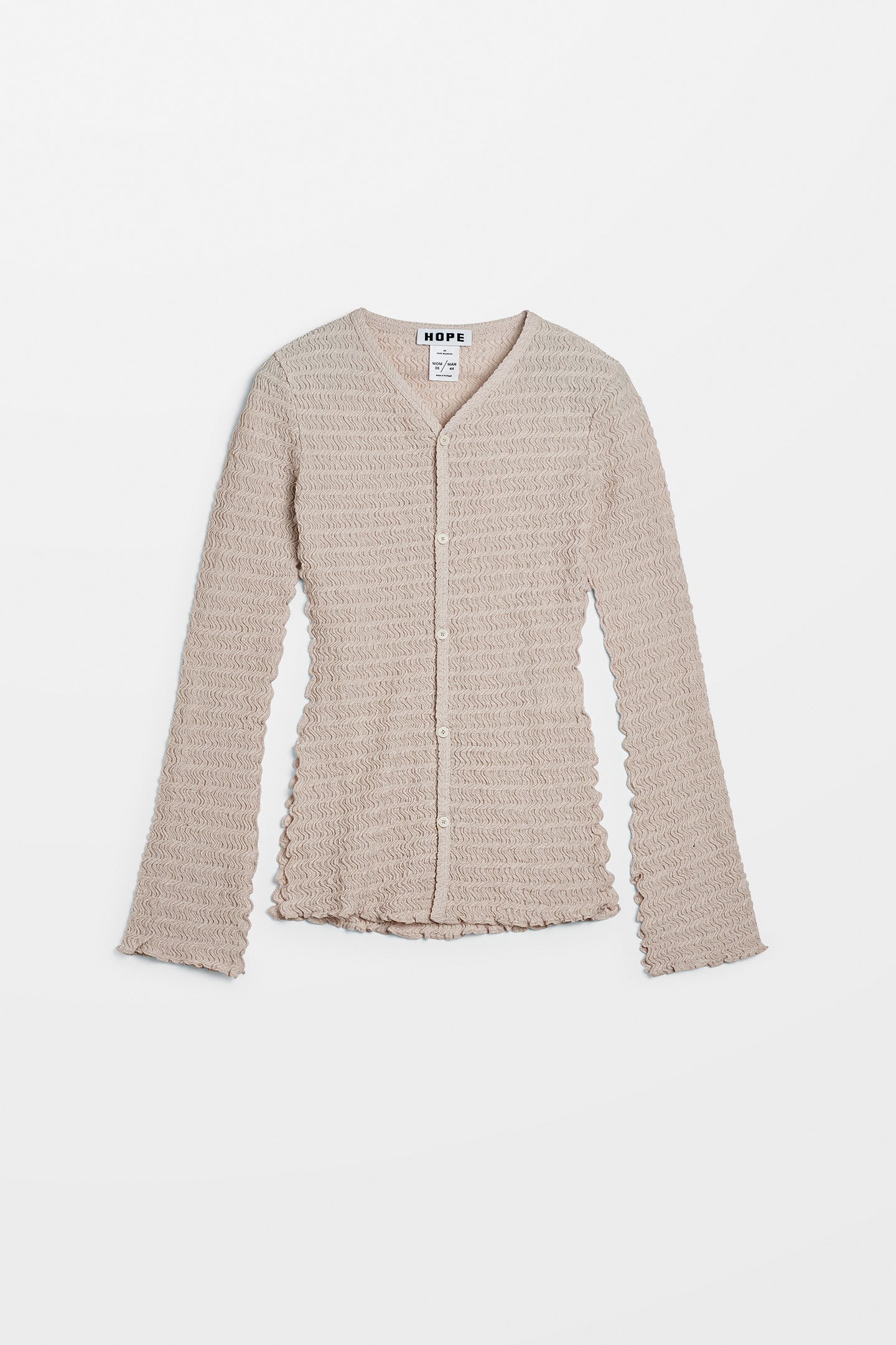 Fitted Cardigan in Ecru Wavey Jersey – HOPE STHLM