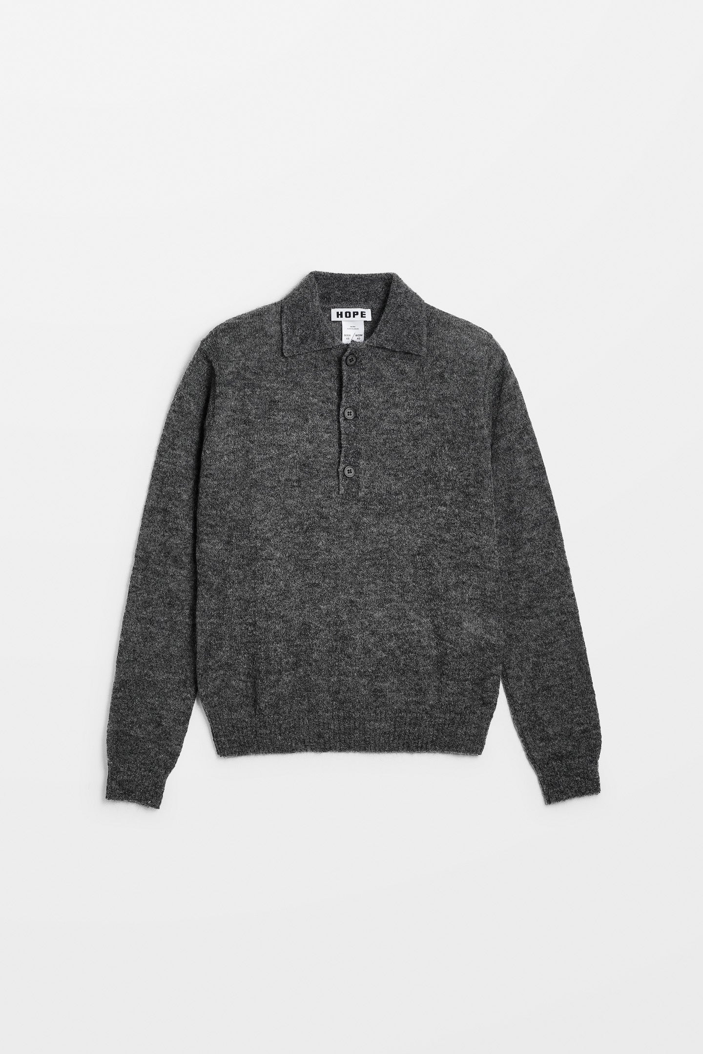 Slim-Fit Polo Sweater Proper Sweater in Grey Alpaca – HOPE STHLM