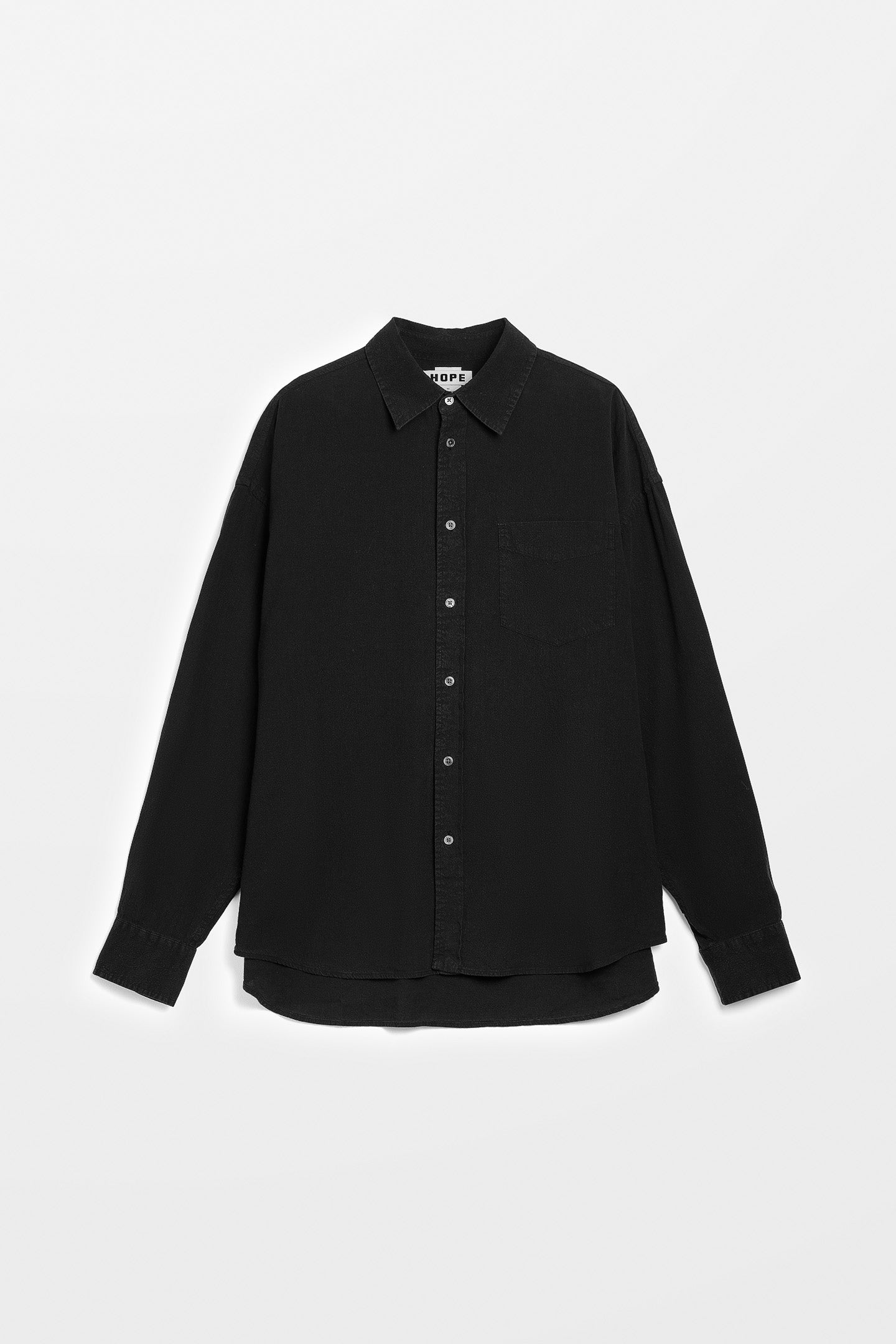Wide Fit Shirt - Room Shirt in Tumbled Black – HOPE STHLM
