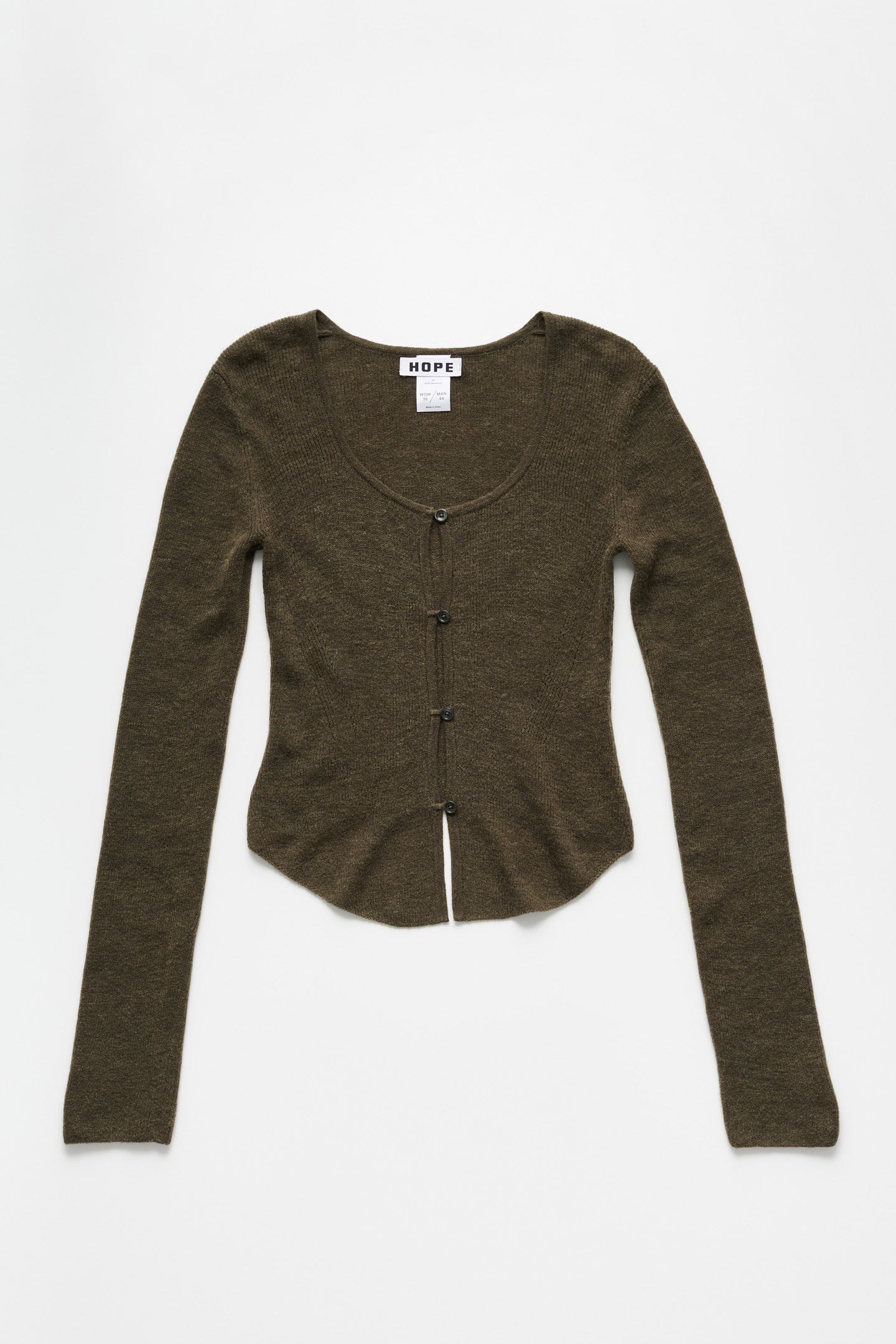 Fitted Cardigan - Pelle Cardigan in Khaki – HOPE STHLM