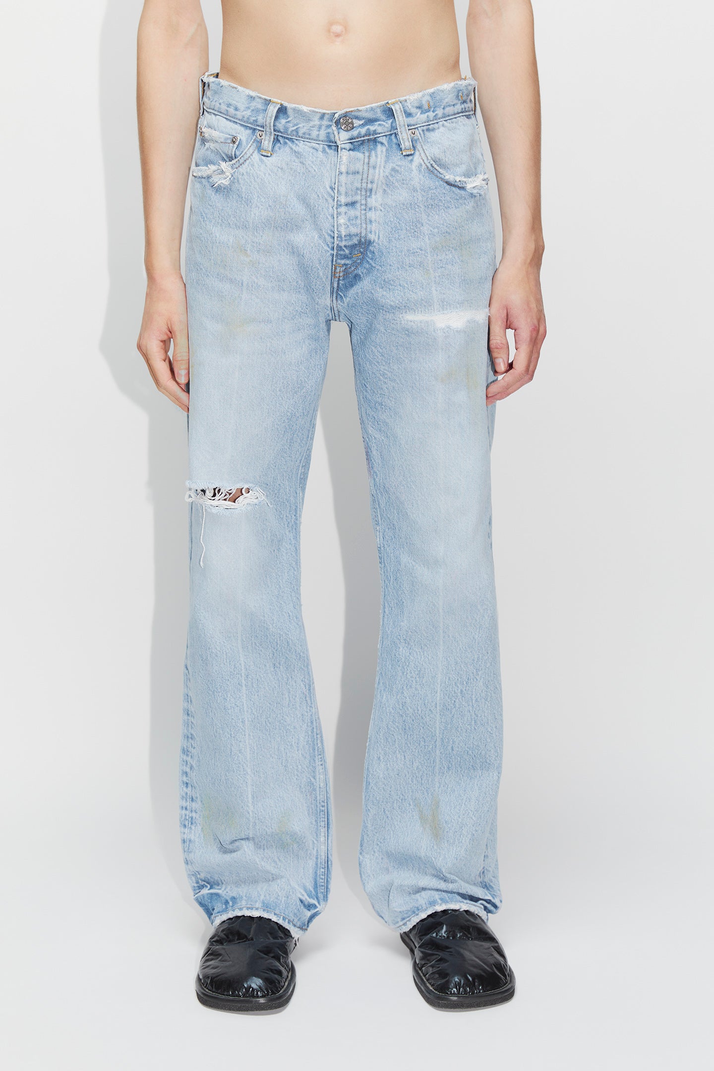 Relaxed Bootcut Jeans - Rush Jeans in Dirty Lt Blue Vintage – HOPE 