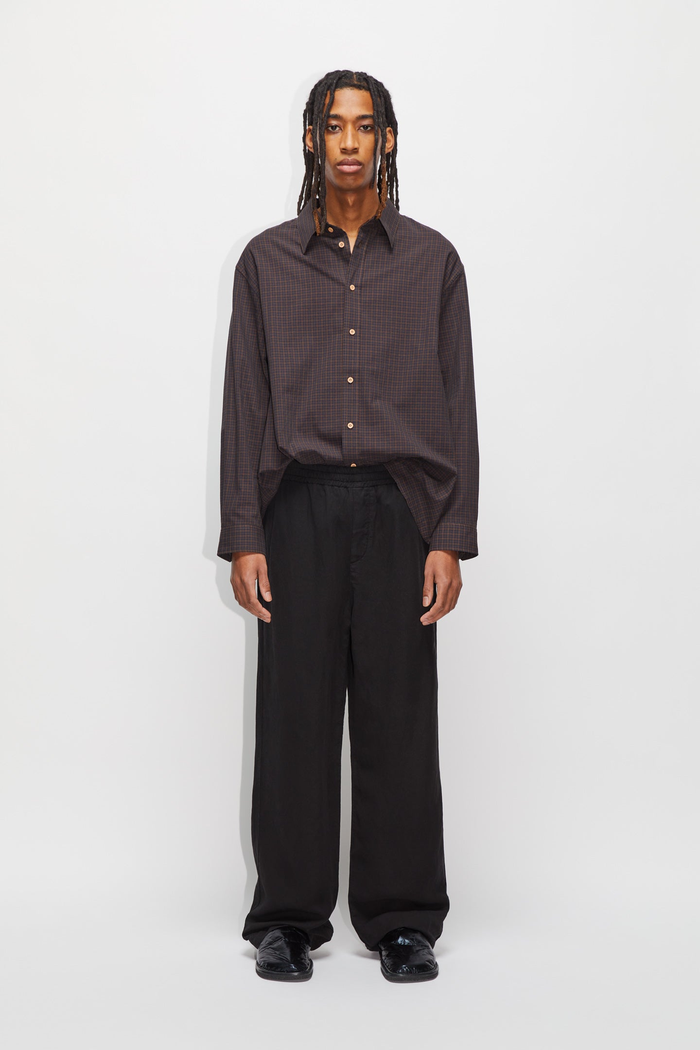 Elasticated Wide-leg Trousers