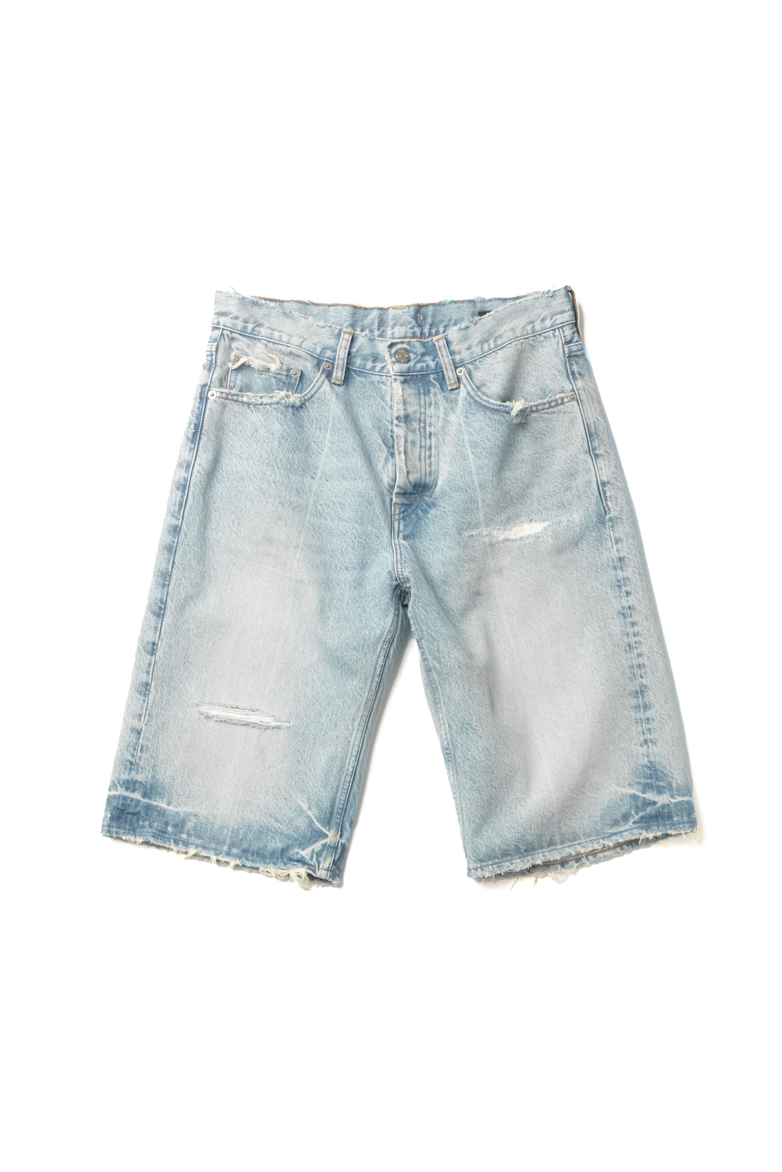 V fashion cut denim shorts