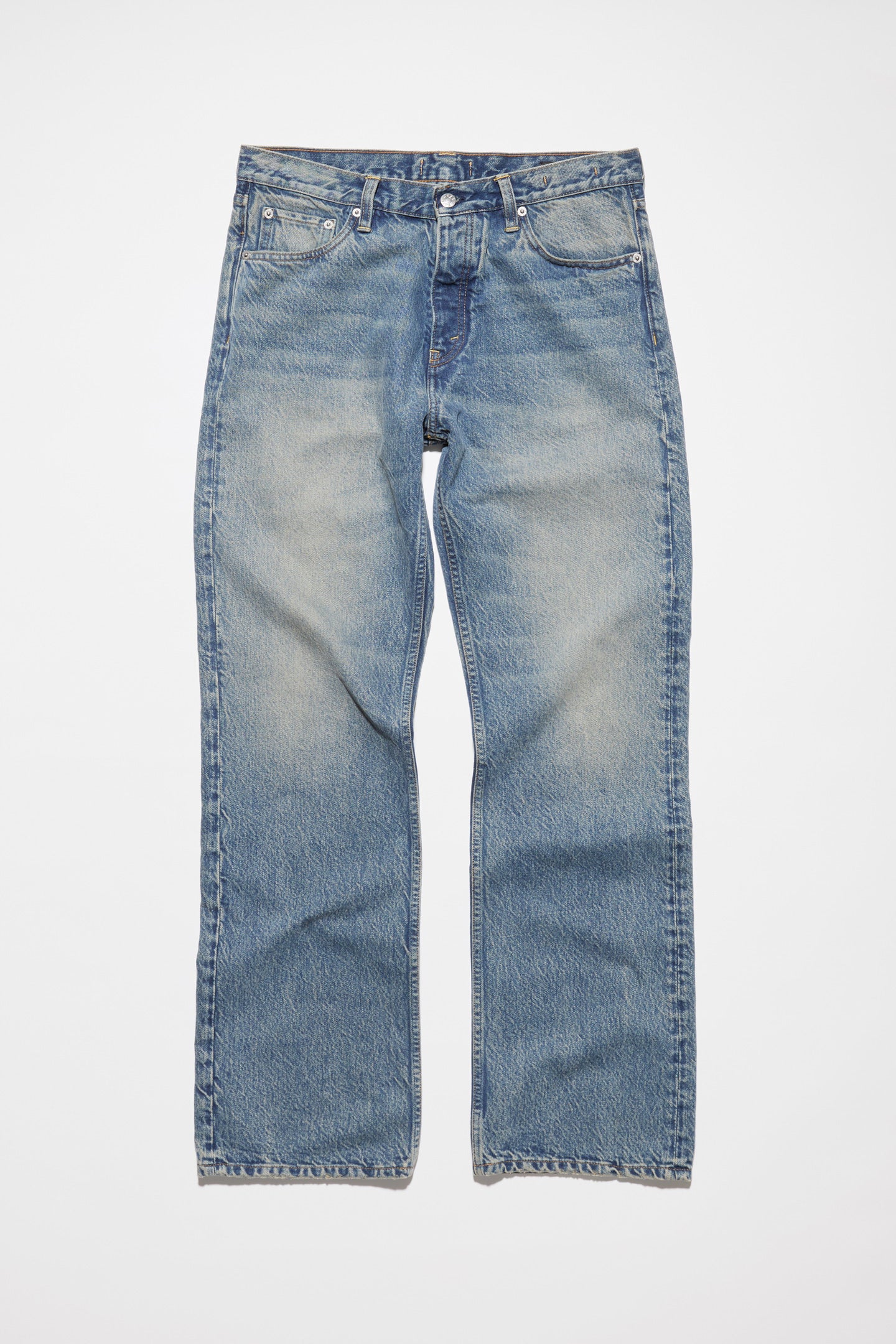 Relaxed Bootcut Jeans - Rush Jeans in Mid Blue Dirty – HOPE