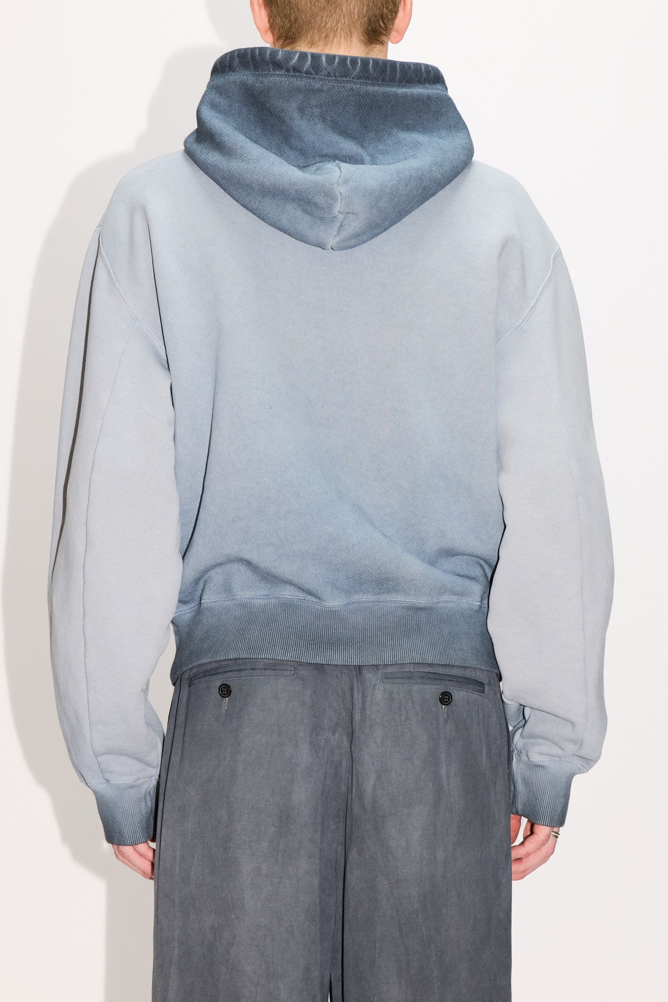 Oversized Zip-up Hoodie - Bubble Zip Hoodie in Ocean Blue