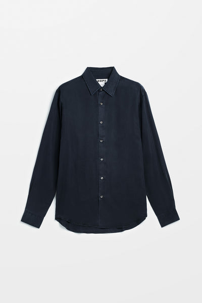 Regular Fit Shirt in Dark Navy Tencel – HOPE STHLM