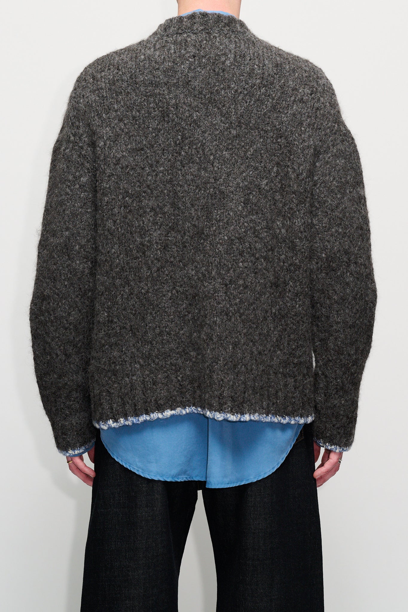 Boxy Sweater - Box Sweater in Grey Textured Alpaca – HOPE STHLM Boxy Sweater - Box Sweater in Grey Textured Alpaca – HOPE STHLM