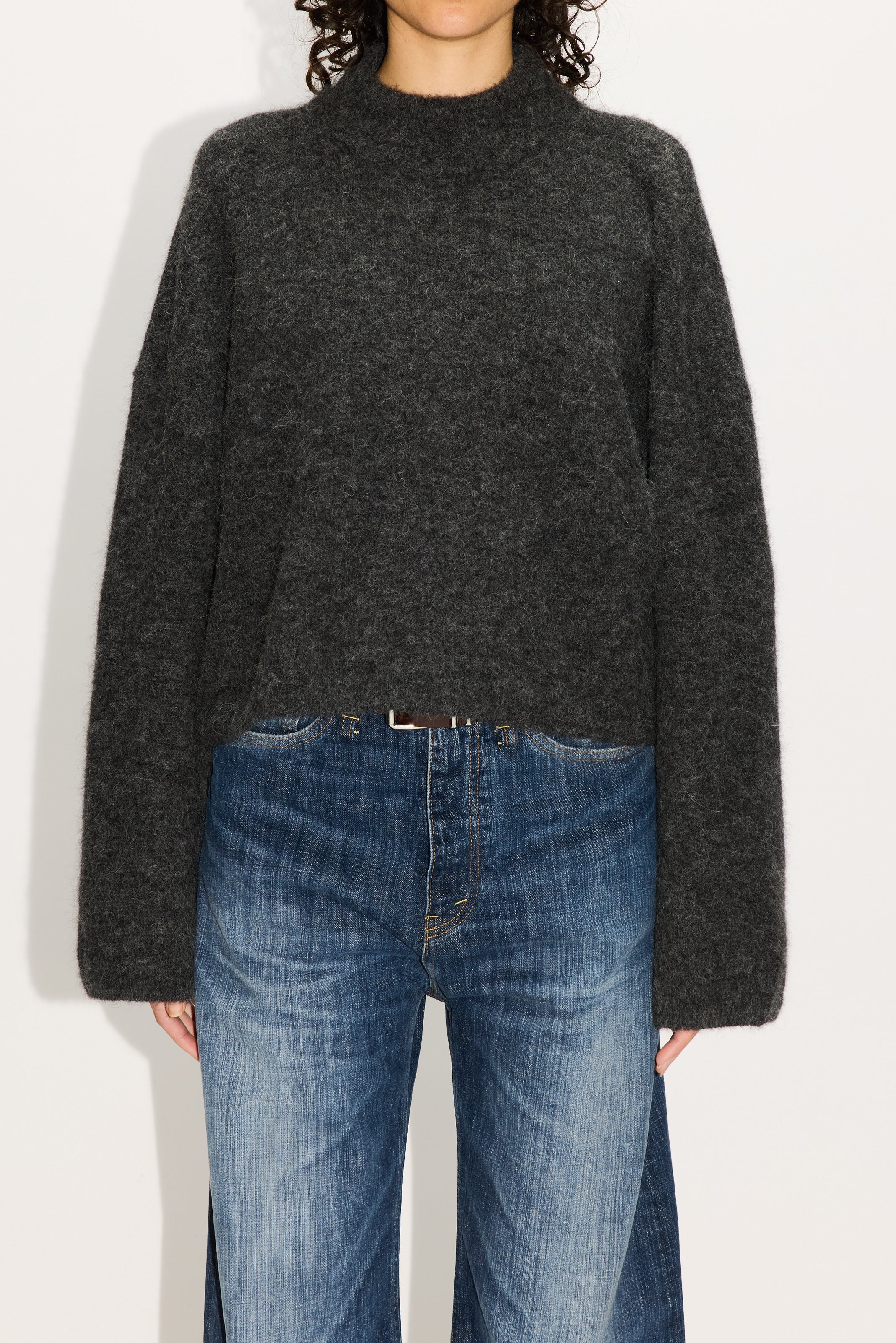 salsation Crop sweater ダークブルー　Lサイズ salsation Crop sweater ダークブルー Lサイズ