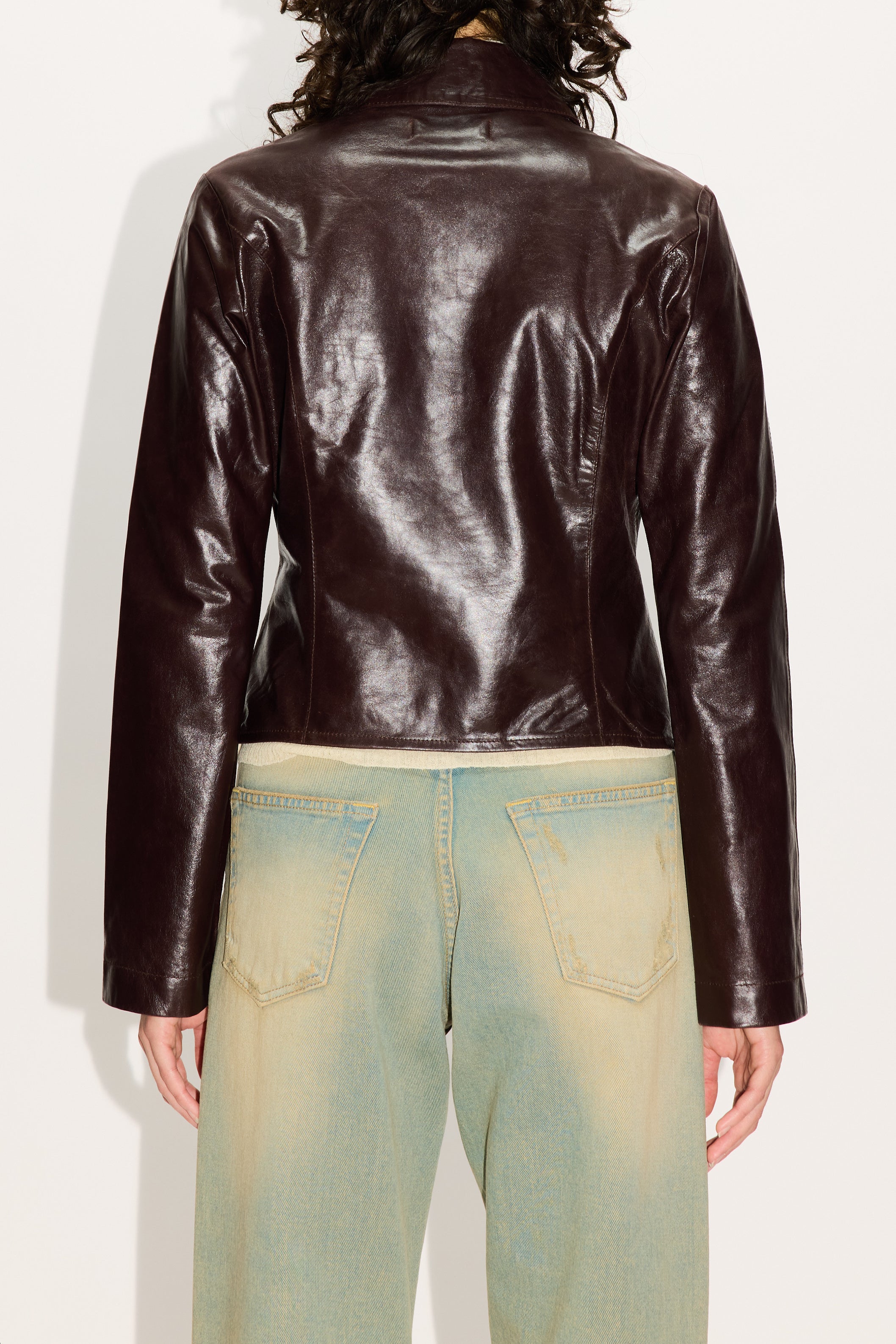 Slim Zip-Up Leather Shirt – HOPE STHLM
