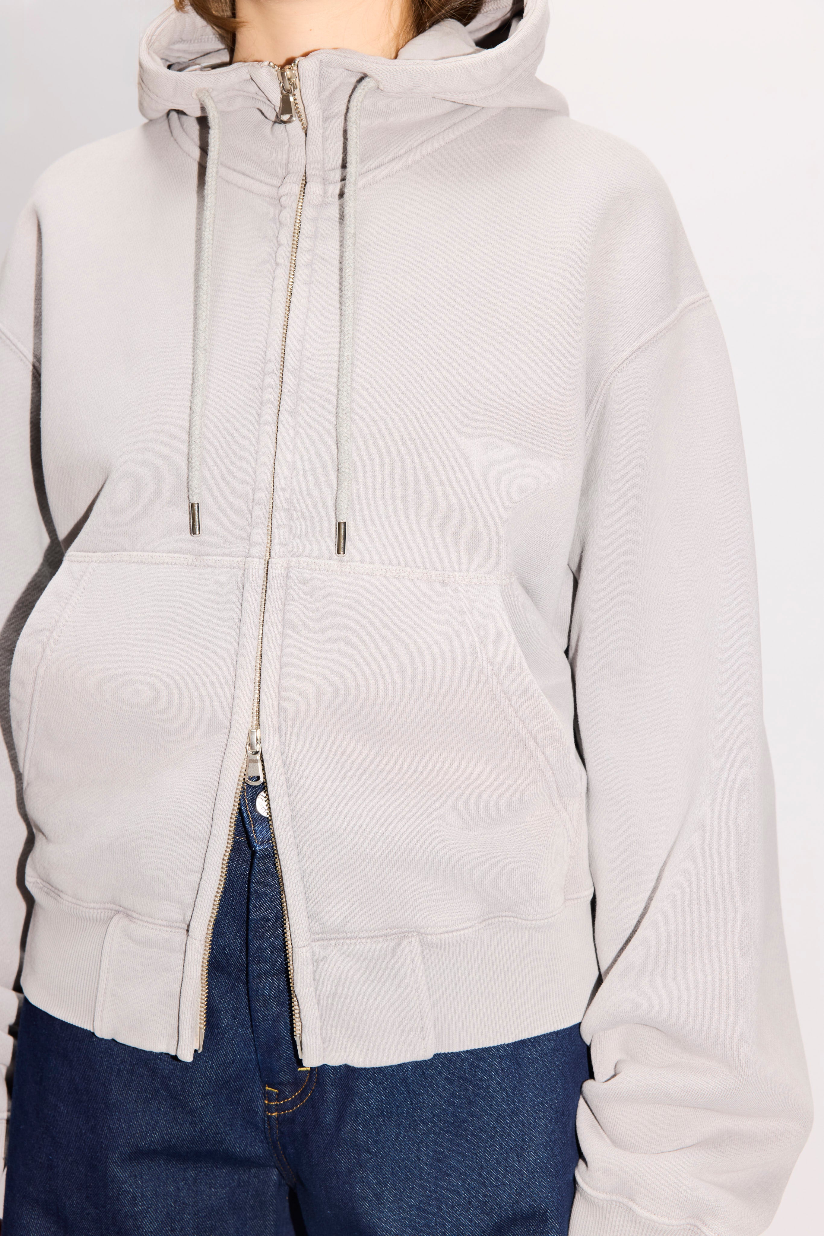 Oversized Zip-Up Hoodie in Dove Grey – HOPE STHLM