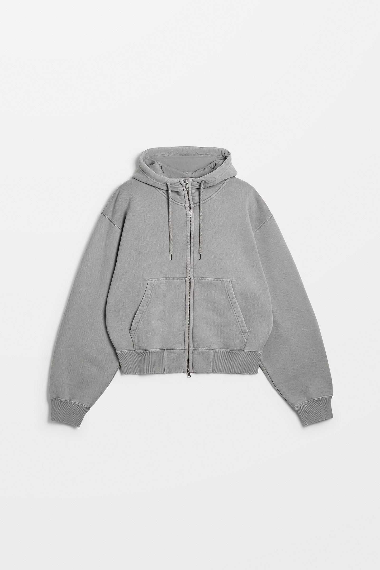 Oversized Zip-Up Hoodie in Dove Grey – HOPE STHLM