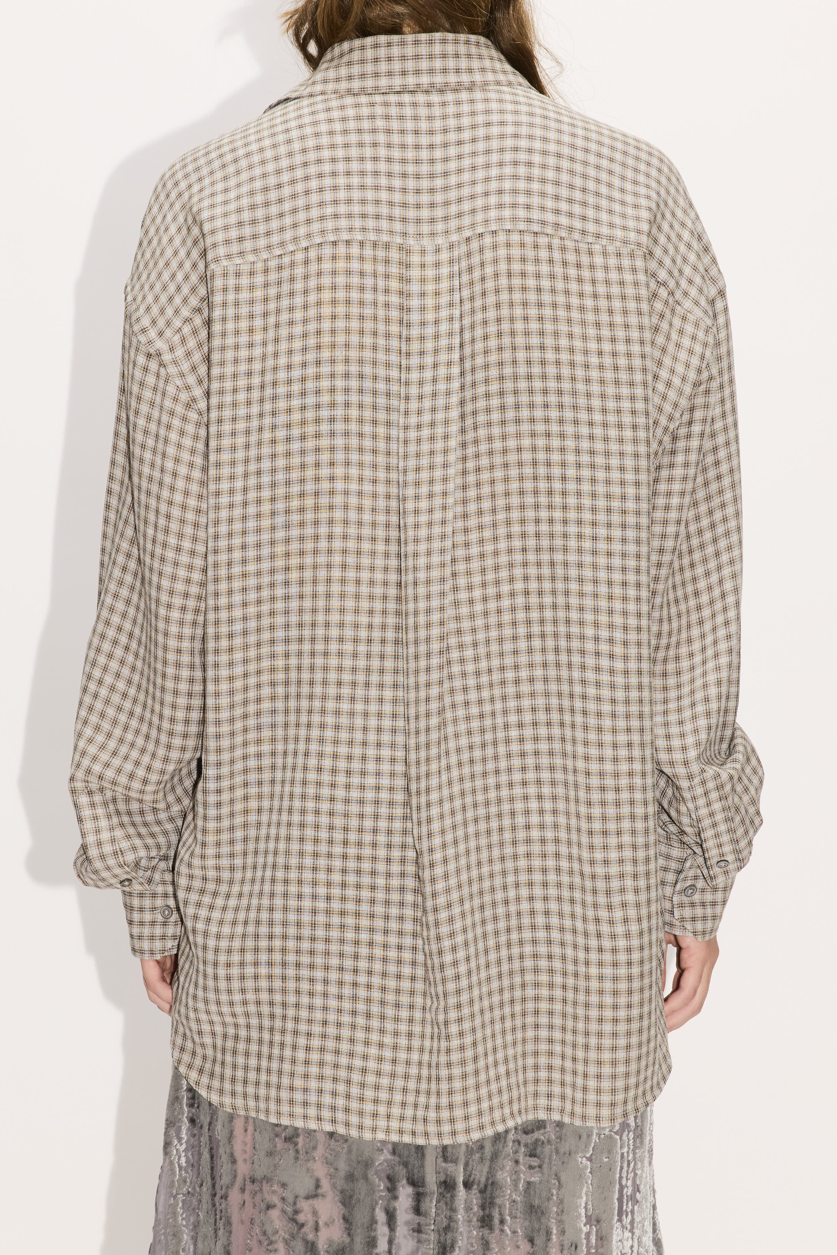 Wide-Fit Shirt in Soft Grey Check – HOPE STHLM