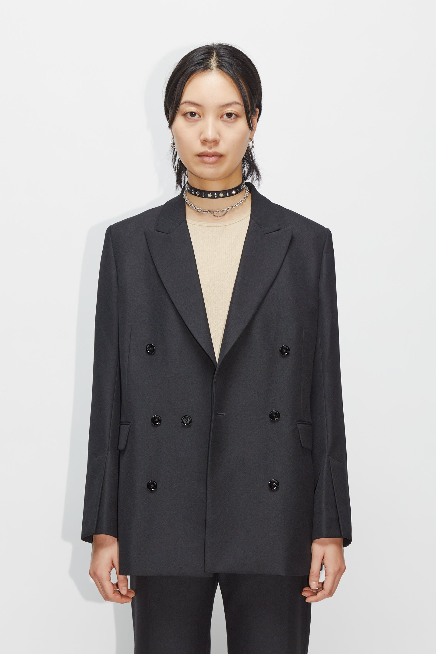 Built-up Double Breasted Blazer in Black – HOPE STHLM