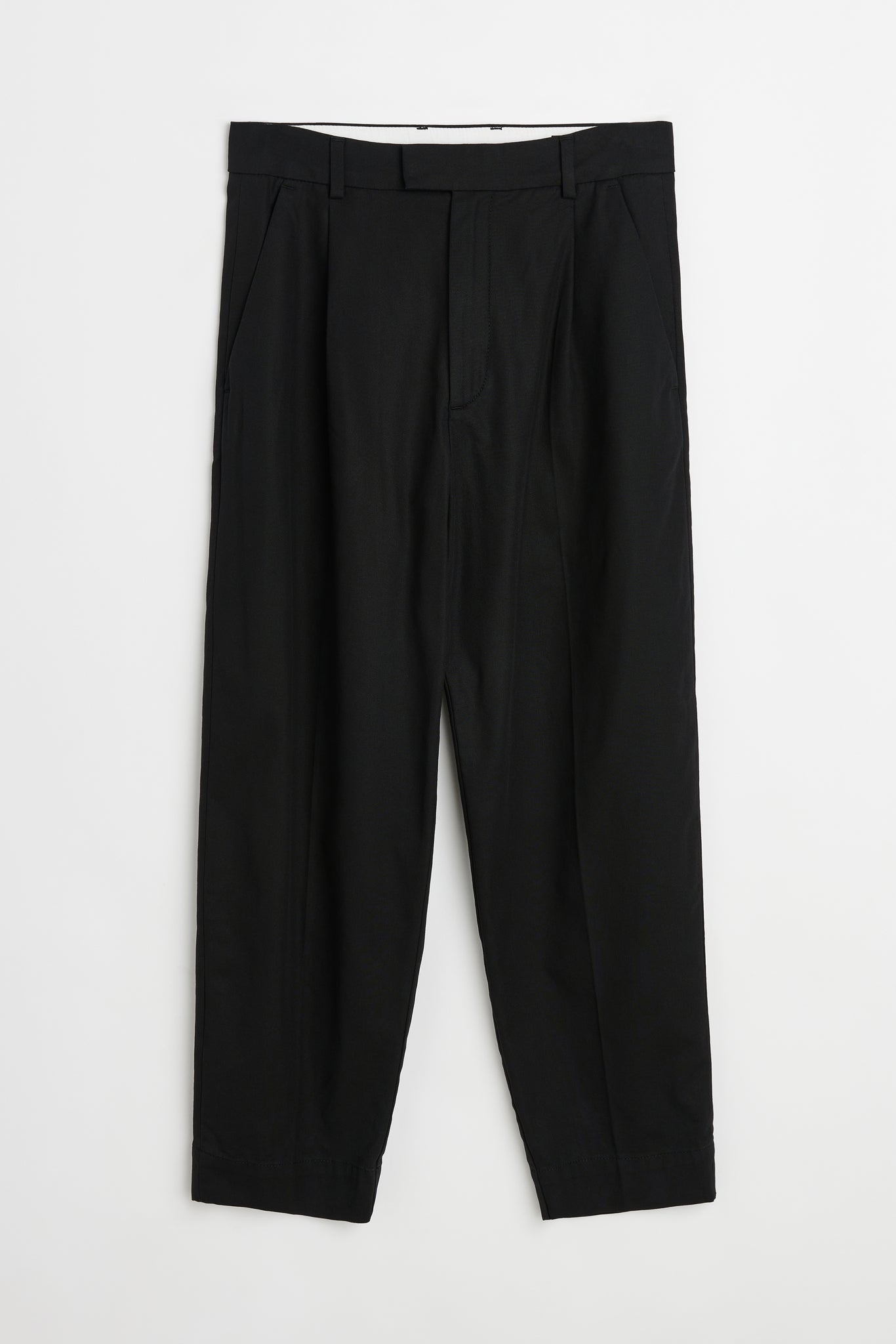 Cropped High Waist Trousers