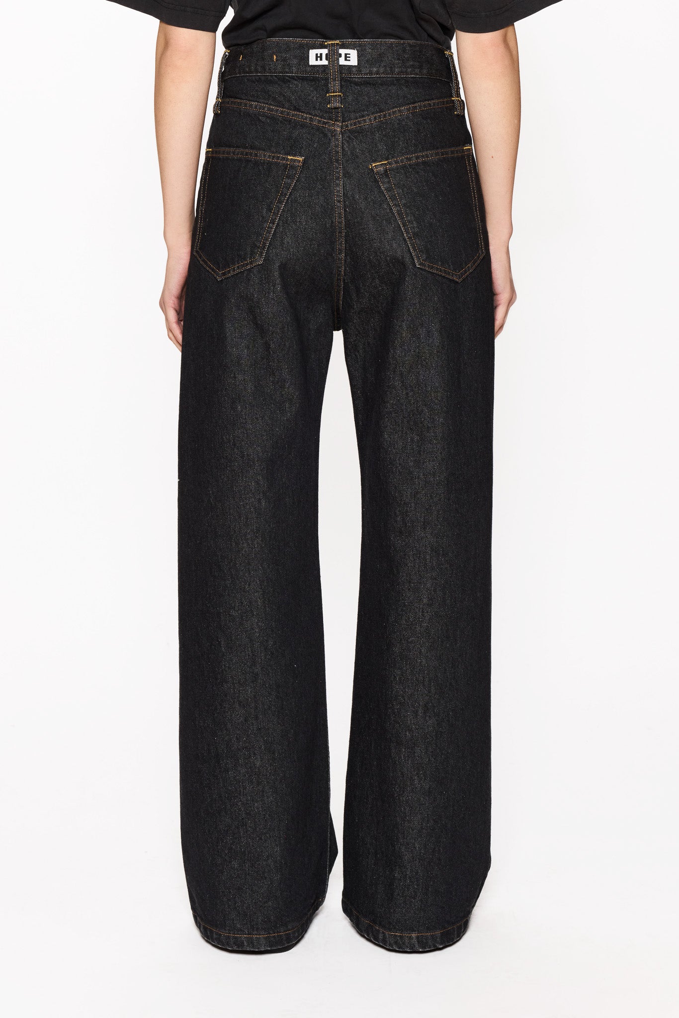Wide-leg Jeans - Skid Jeans in Rinsed Black – HOPE STHLM