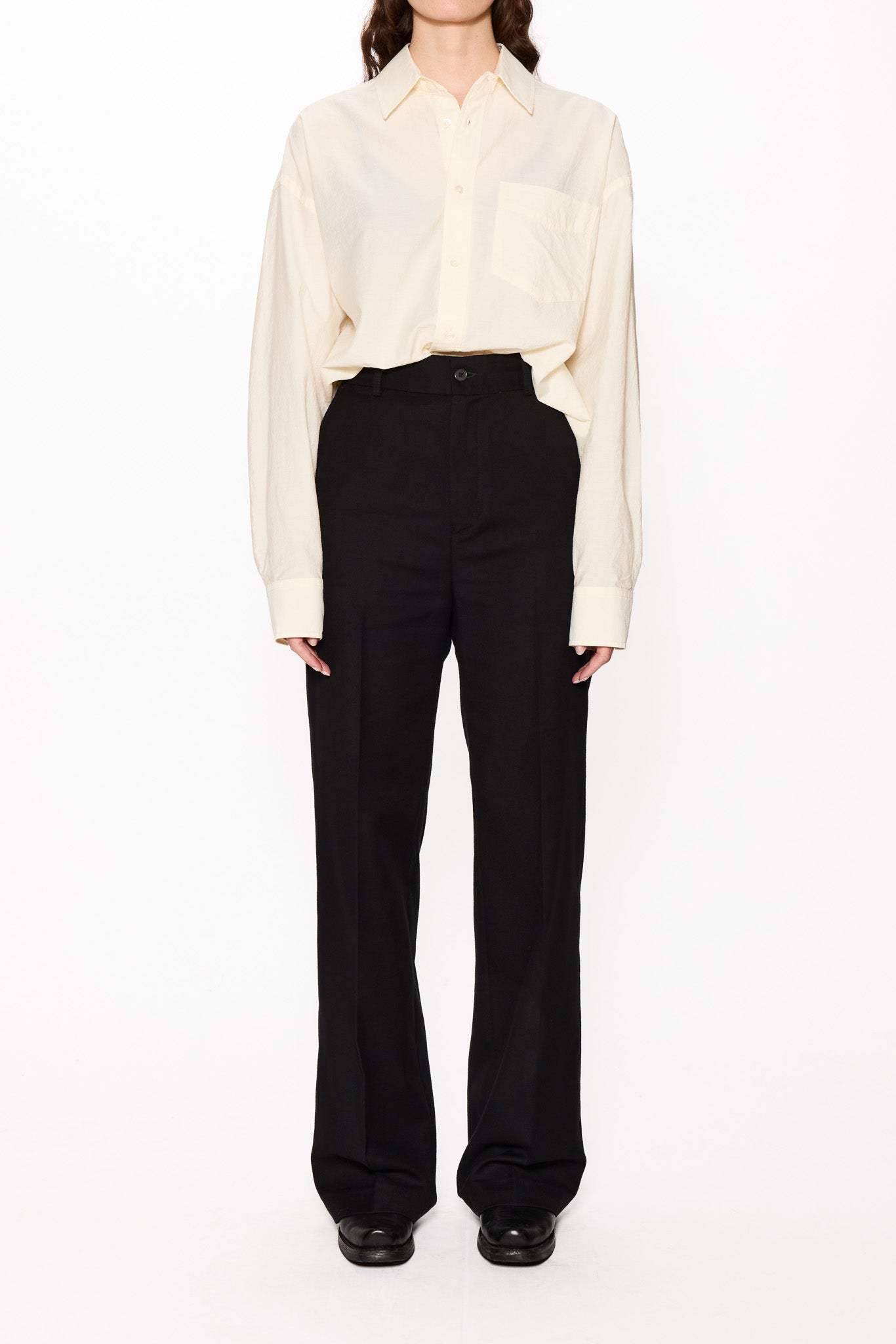 Straight Fit Trousers - Kore Trousers in Soft Black HOPE STHLM Straight Fit Trousers - Kore Trousers in Soft Black HOPE STHLM