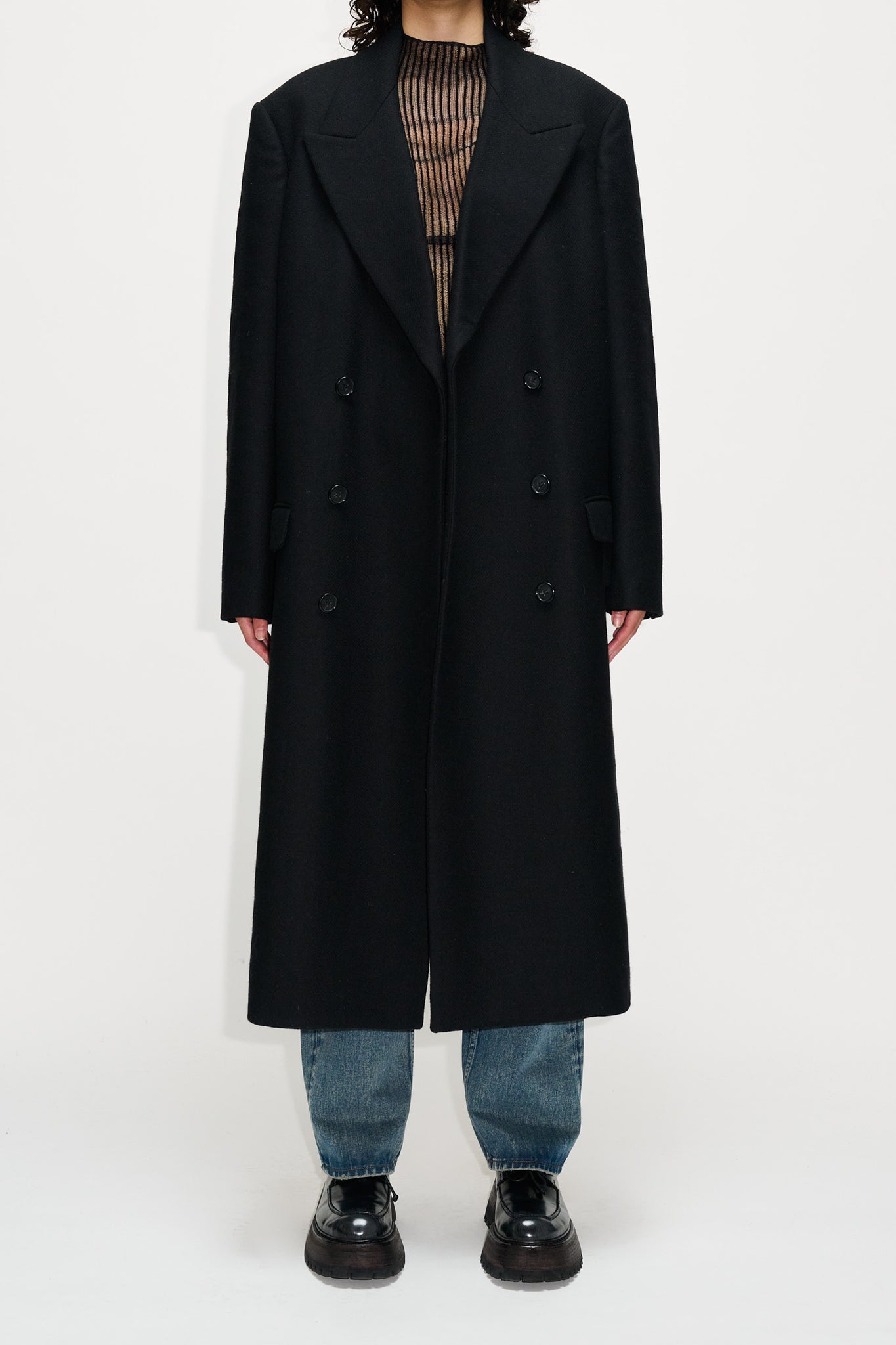 Relaxed Double Breasted Coat - Time Coat in Black Twill – HOPE STHLM