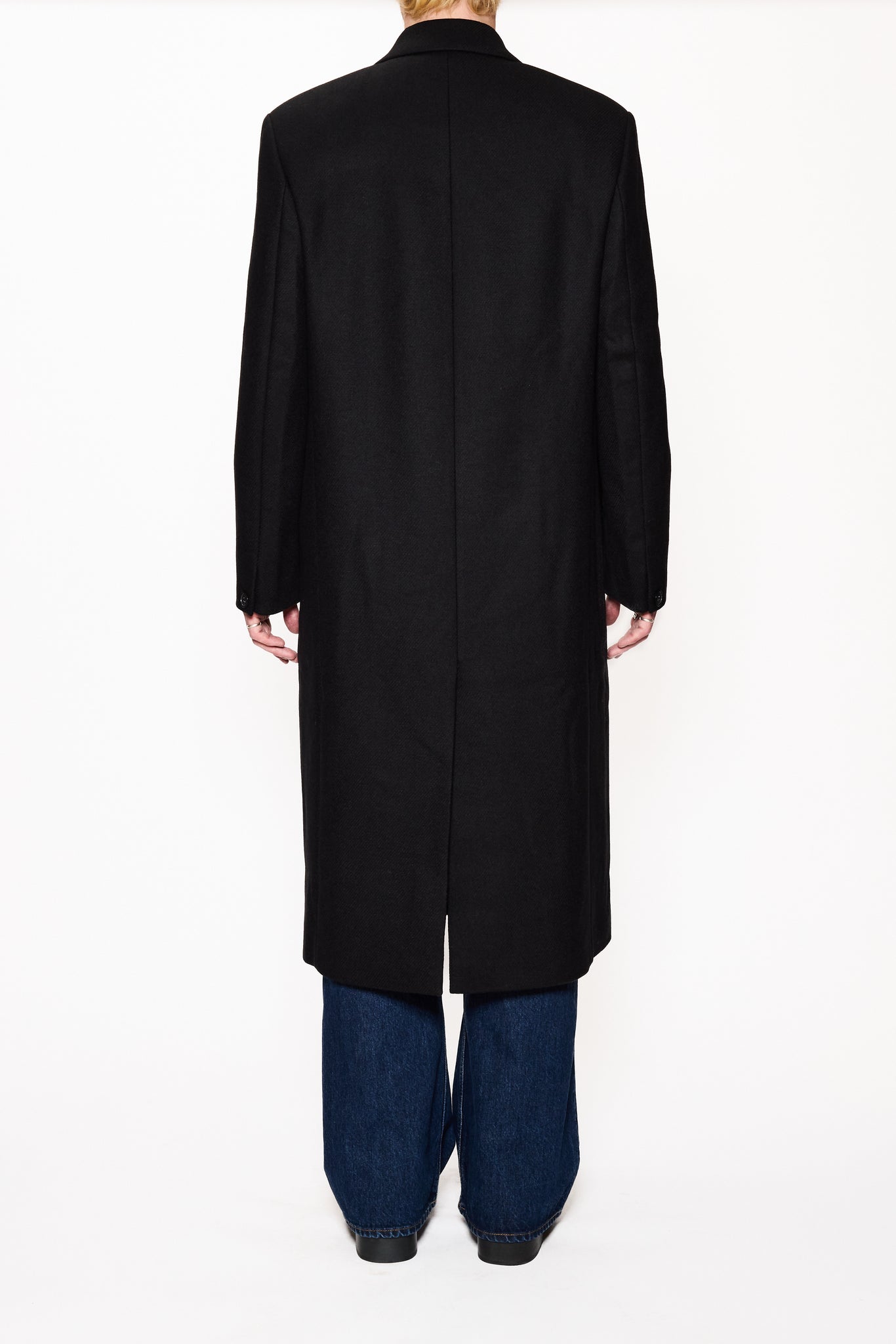 Relaxed Double Breasted Coat - Time Coat in Black Twill – HOPE STHLM