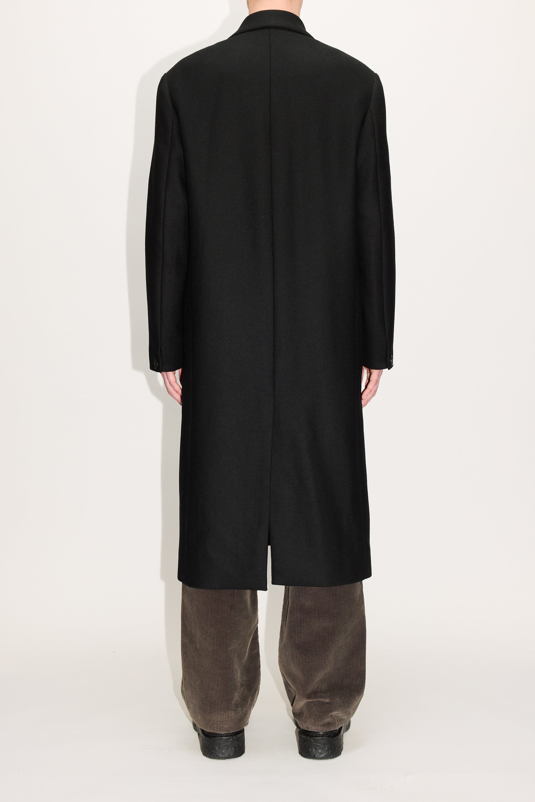 ジャケット・アウター HOPE STOCKHOLM TIME COAT Relaxed Double Breasted Coat - Time Coat in Black Twill