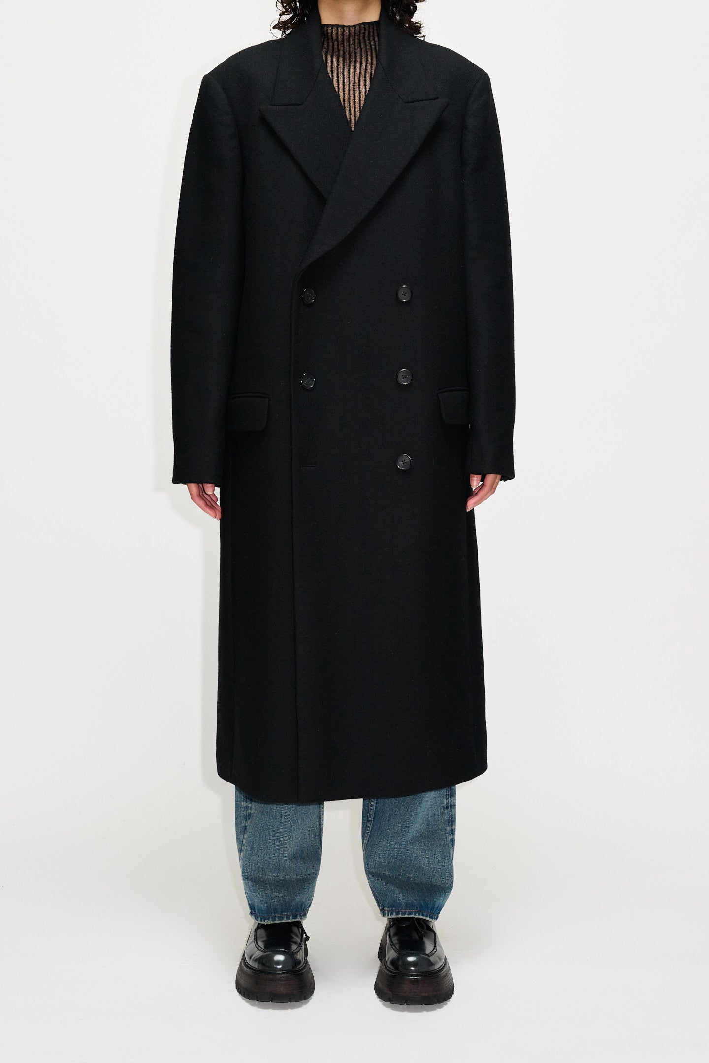 Relaxed Double Breasted Coat - Time Coat in Black Twill – HOPE STHLM