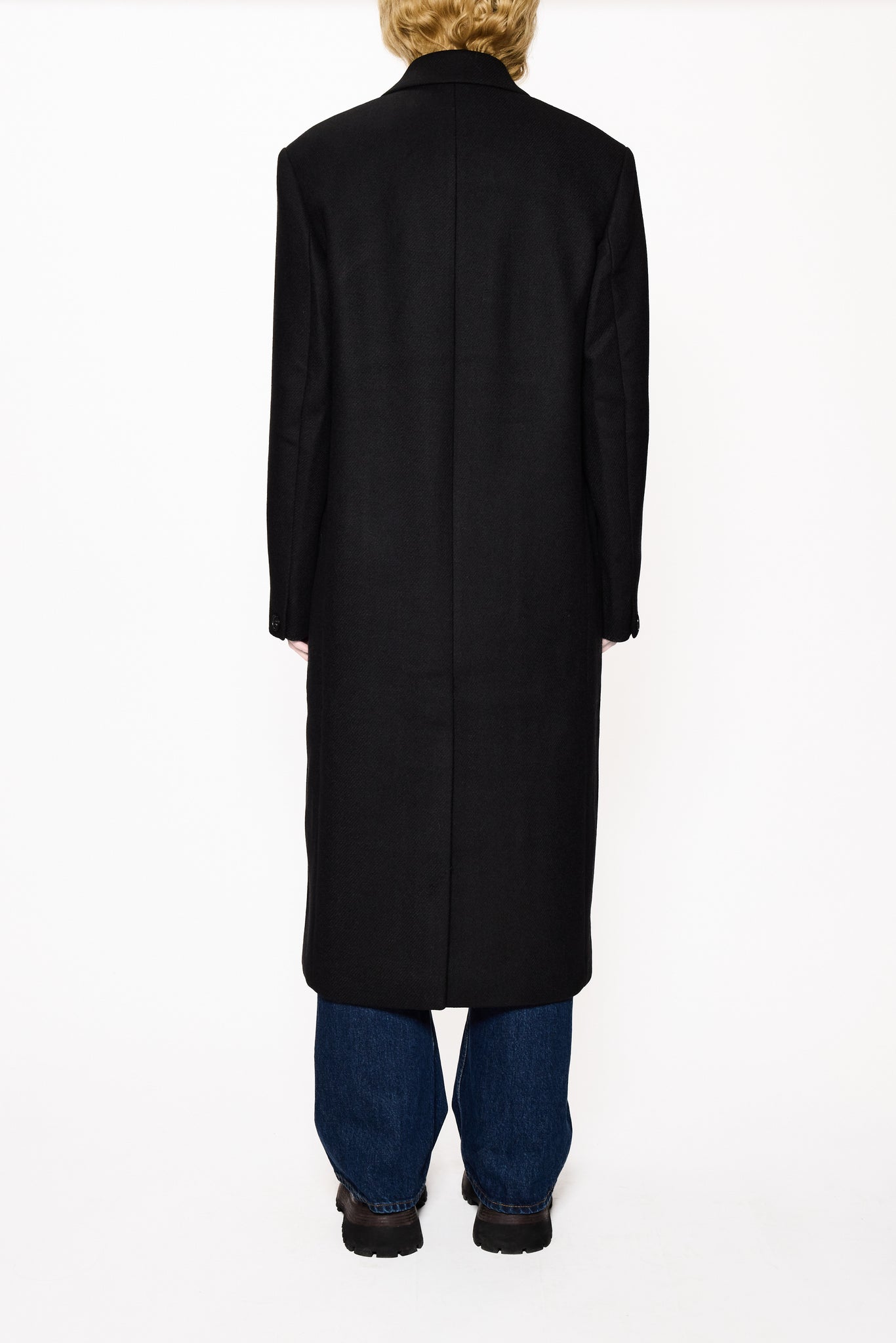 Relaxed Double Breasted Coat - Time Coat in Black Twill – HOPE STHLM