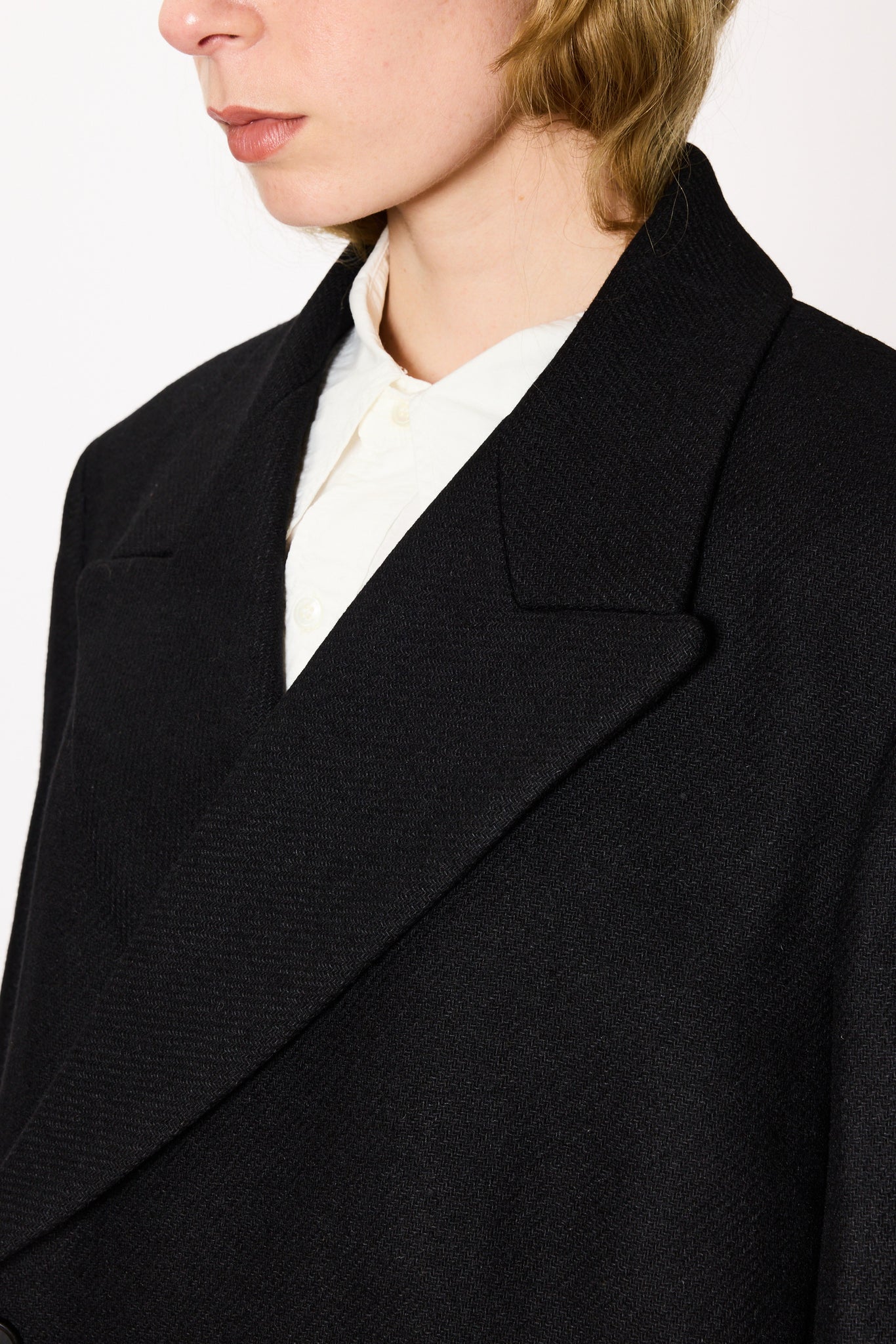 Relaxed Double Breasted Coat - Time Coat in Black Twill – HOPE STHLM