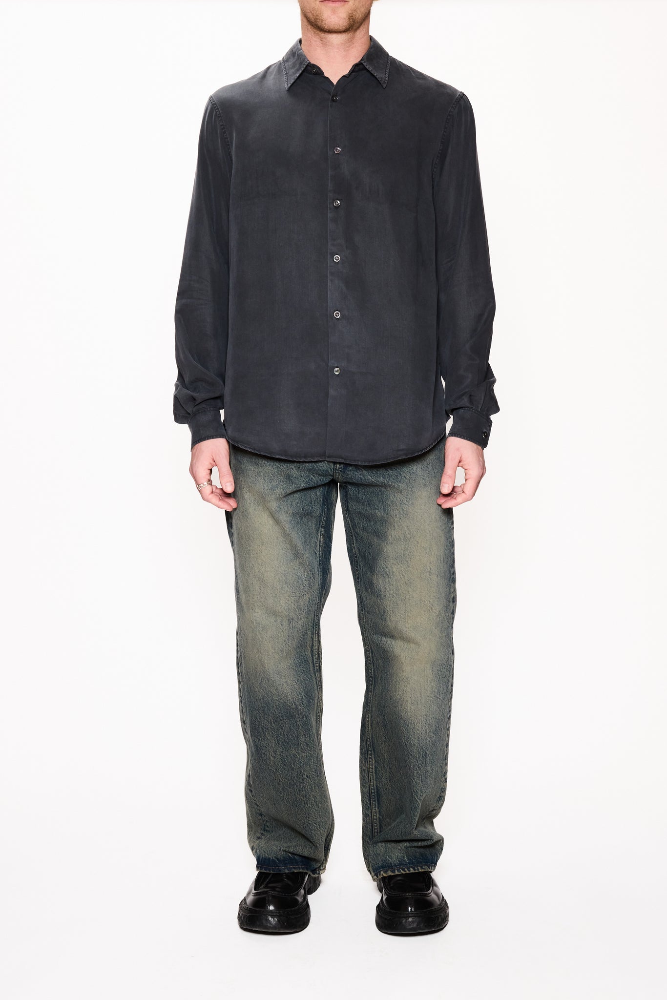 Regular Fit Shirt - Air Clean Shirt in Faded Black – HOPE STHLM