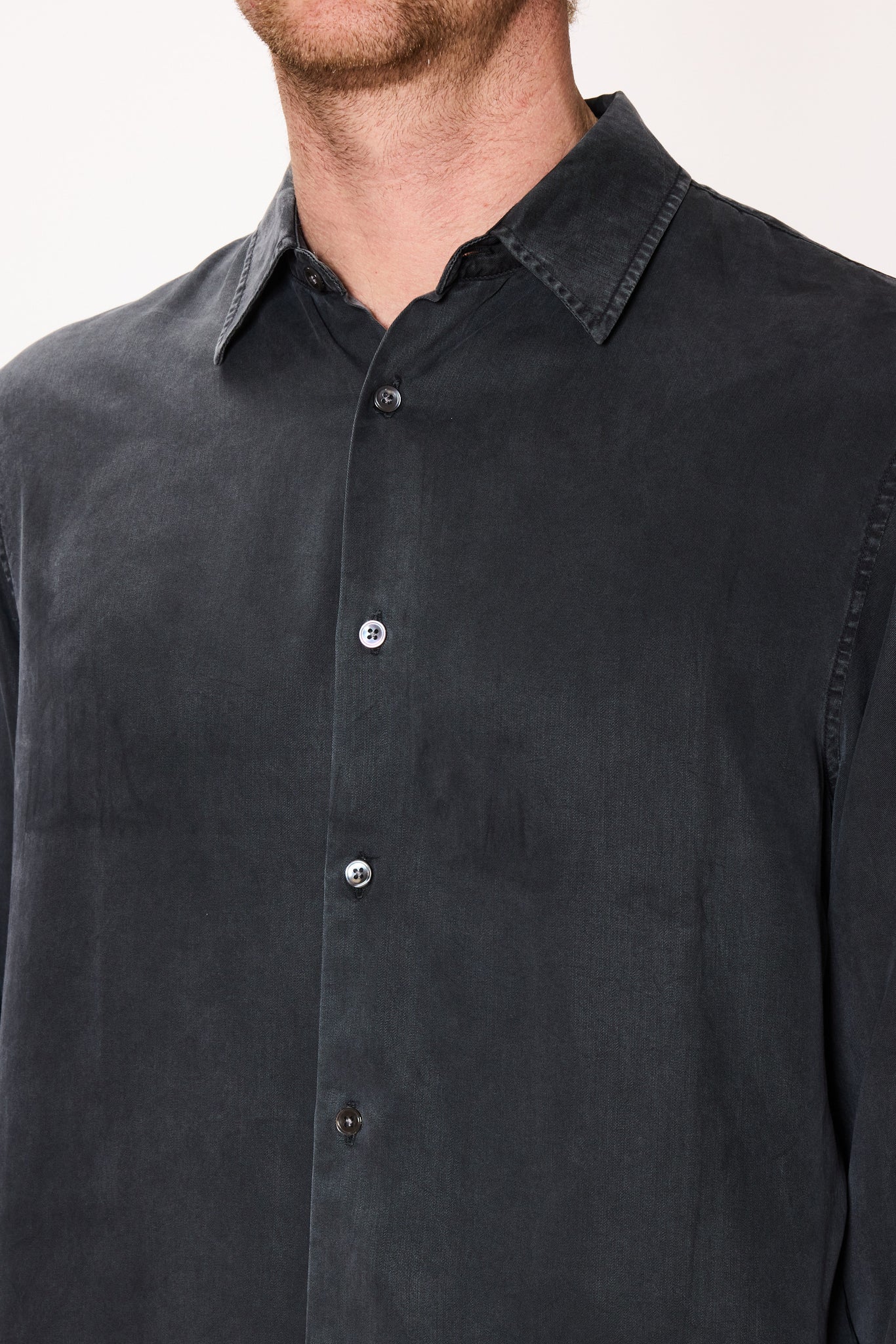 トップス HOPE AIR CLEAN SHIRT Regular Fit Shirt - Air Clean Shirt in Faded Black – HOPE STHLM