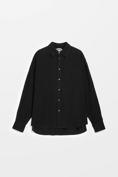 Wide Fit Shirt - Room Shirt in Tumbled Black – HOPE STHLM