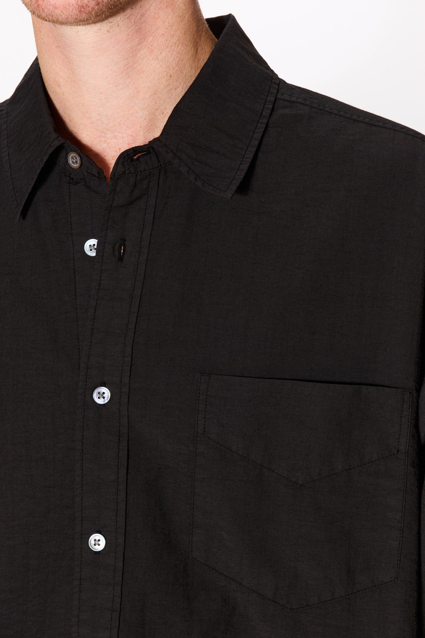 Wide Fit Shirt - Room Shirt in Tumbled Black – HOPE STHLM