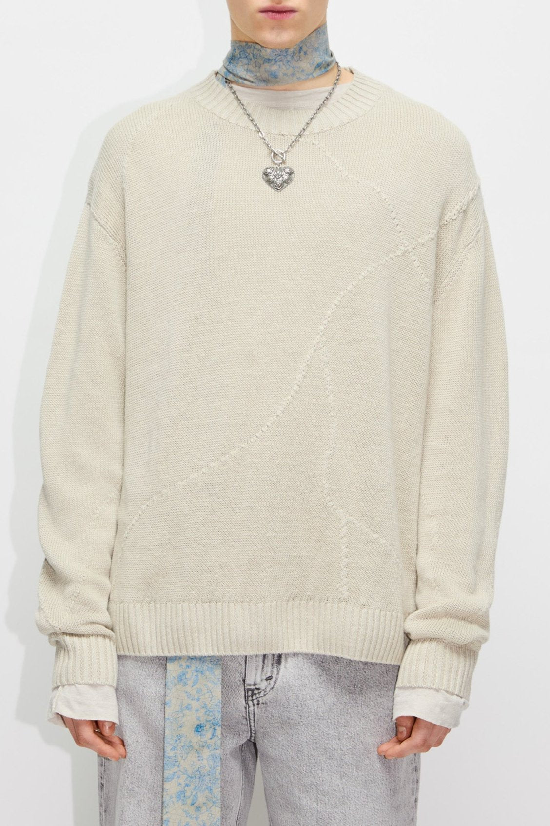 Linen Sweater - Cracked Sweater in Green Grey – HOPE STHLM