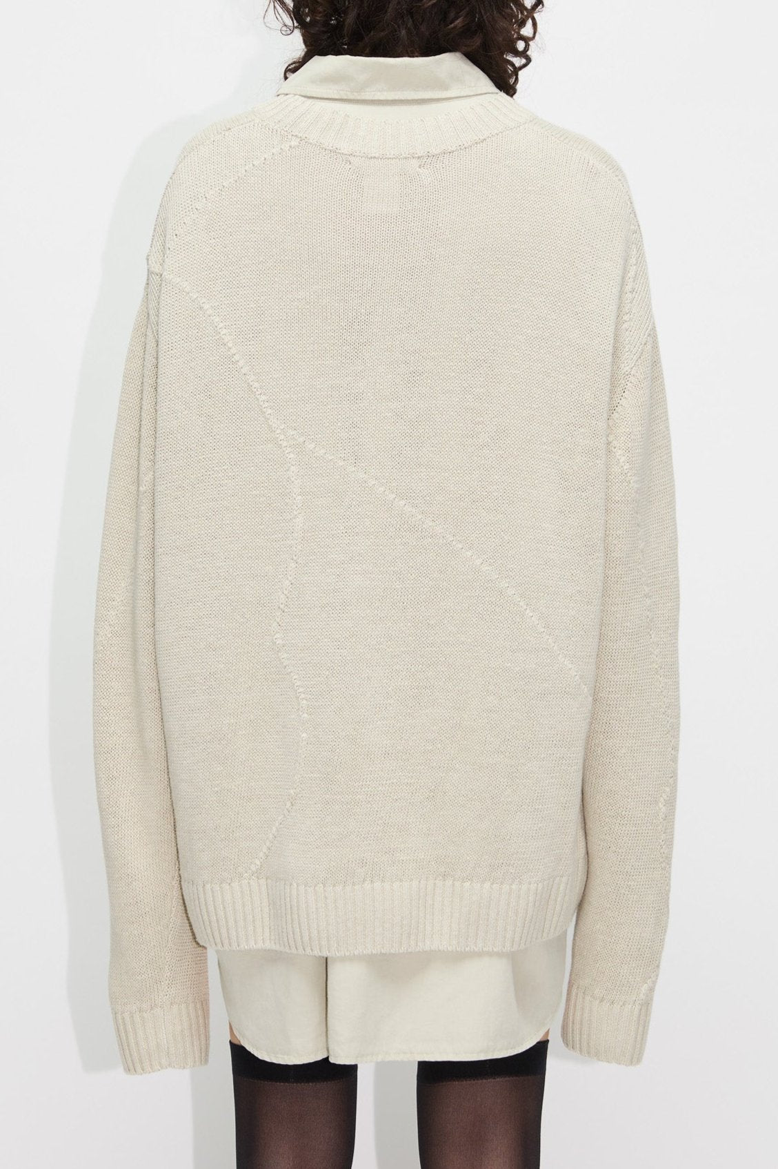 Linen Sweater - Cracked Sweater in Green Grey – HOPE STHLM