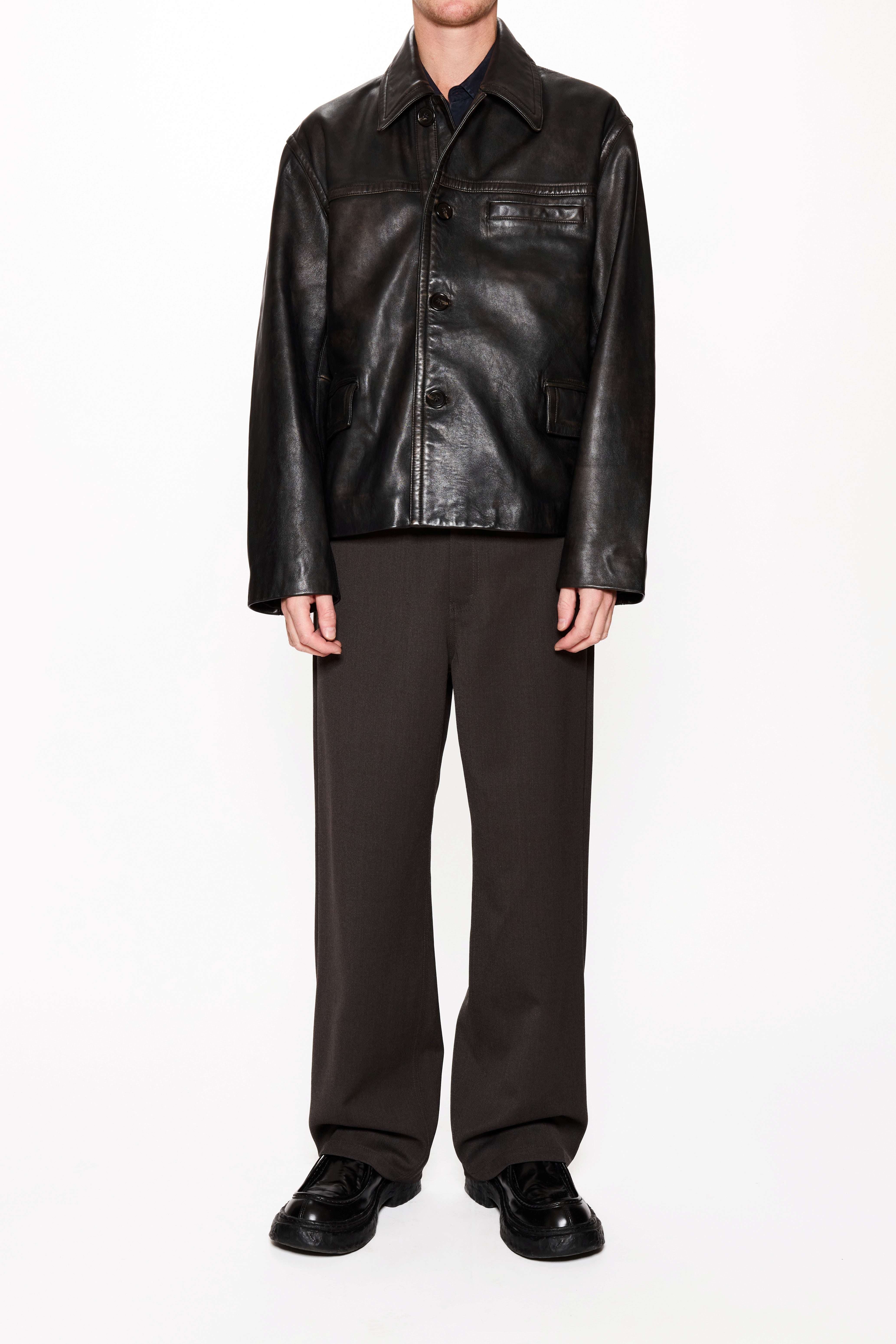 Boxy Leather Jacket in Black – HOPE STHLM
