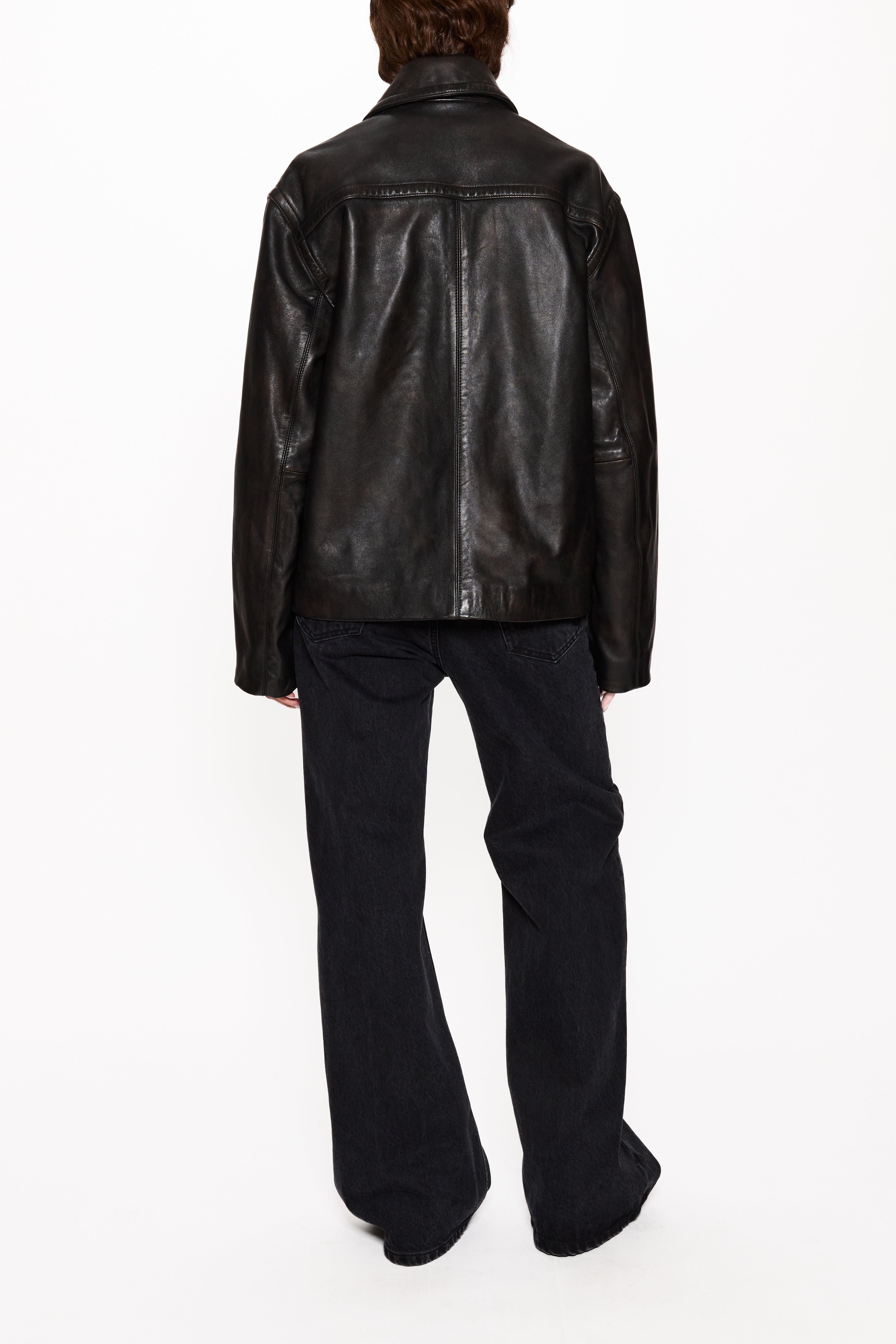 Boxy Leather Jacket in Black – HOPE STHLM