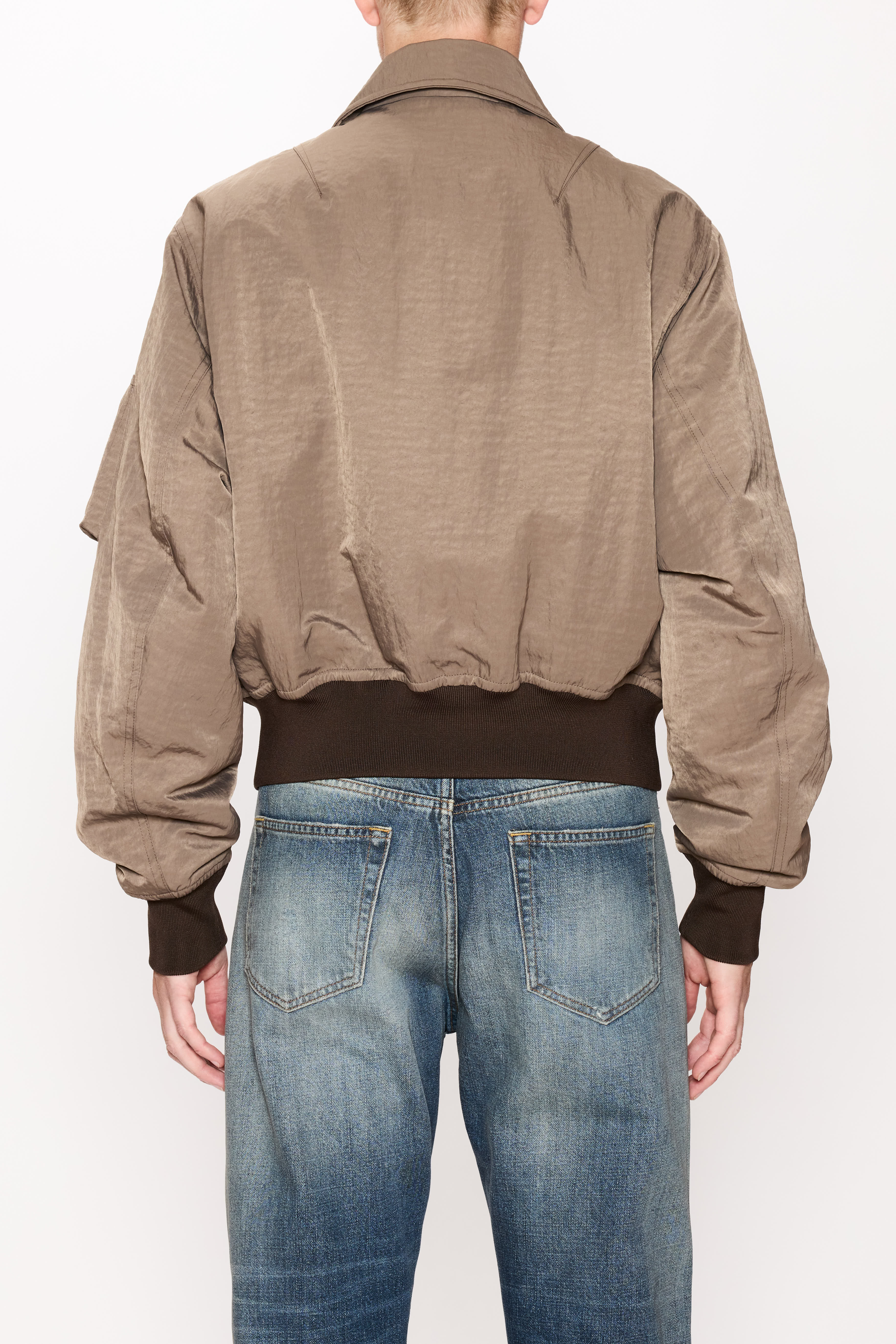 Bomber Jacket in Light Brown Nylon – HOPE STHLM