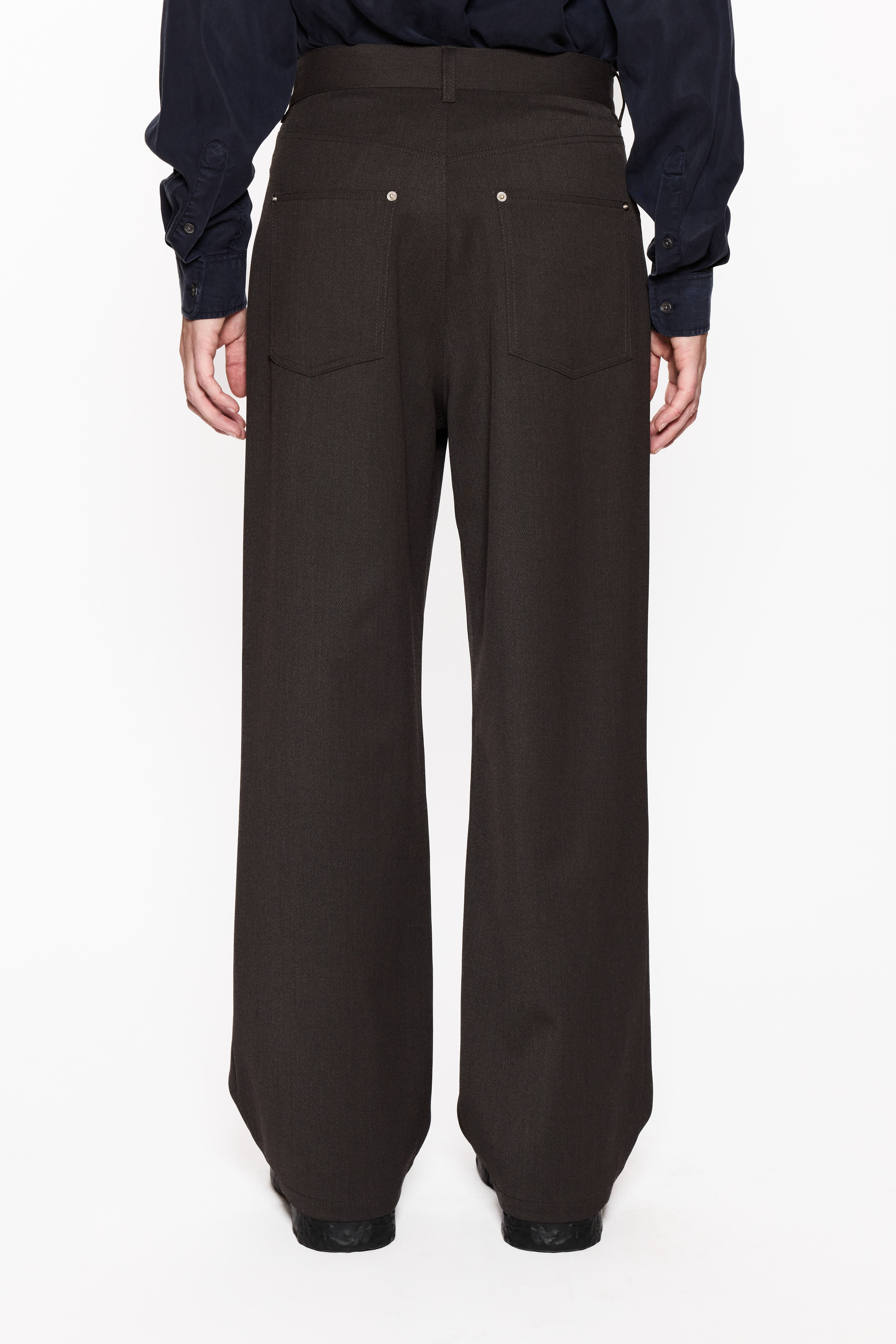 パンツ HOPE Stockholm Loose-fit Trousers 44 Loose Fit Trousers in Brown Melange Twill – HOPE STHLM