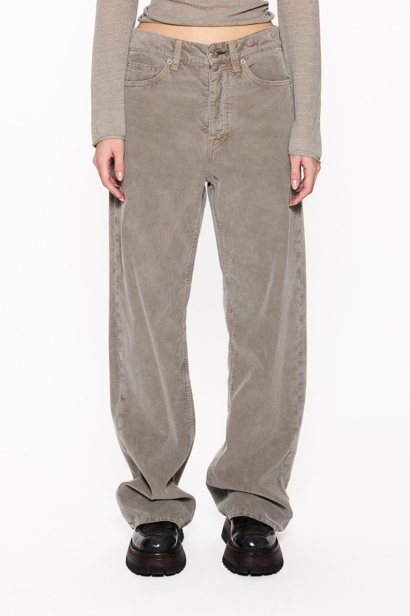 Loose-Fit Jeans in Light Beige Cord – HOPE STHLM