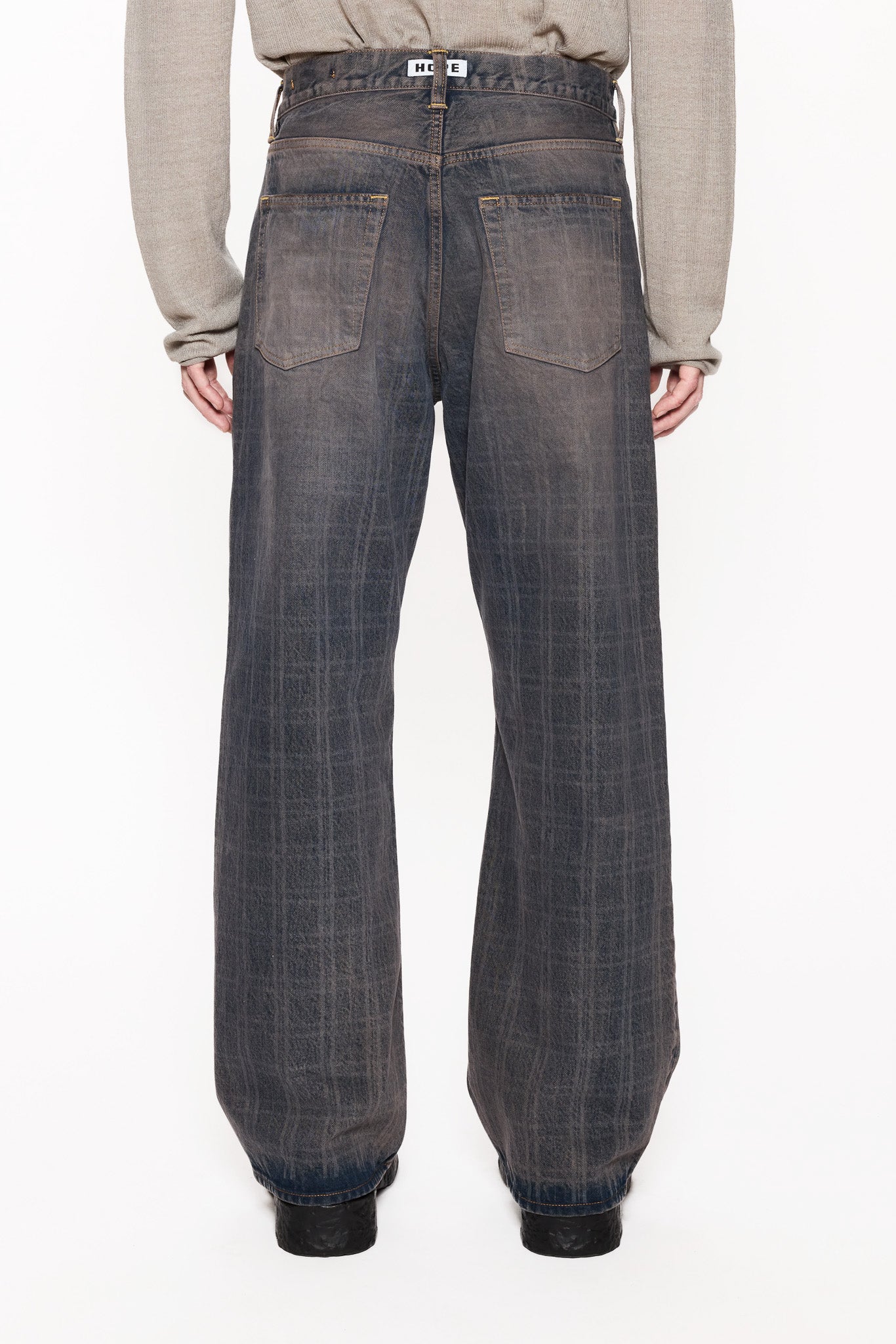 Loose-Fit Jeans in Dusty Blue Check – HOPE STHLM