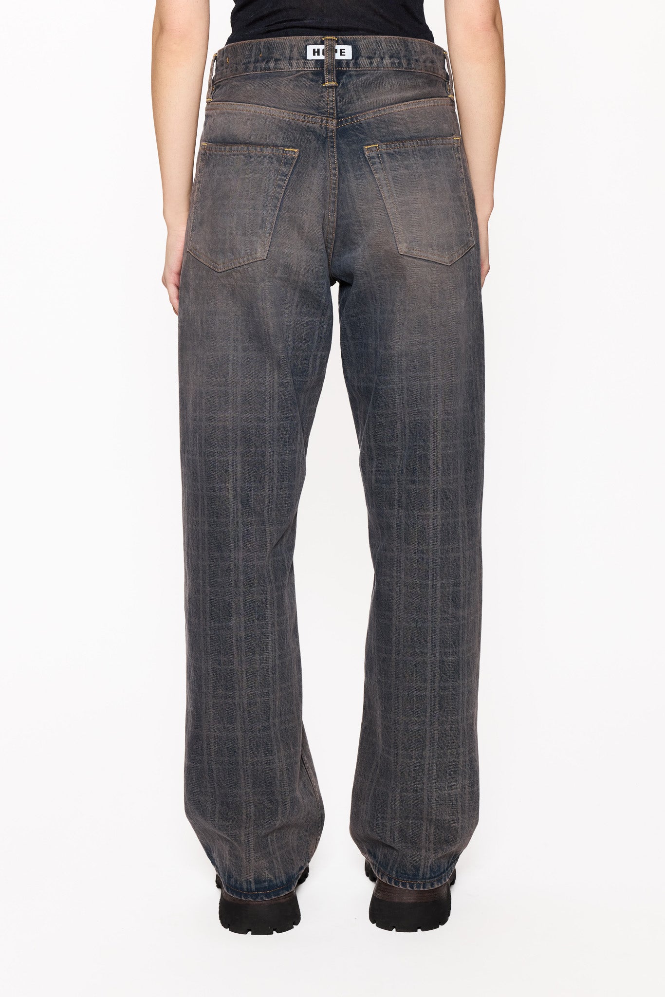 Loose-Fit Jeans in Dusty Blue Check – HOPE STHLM