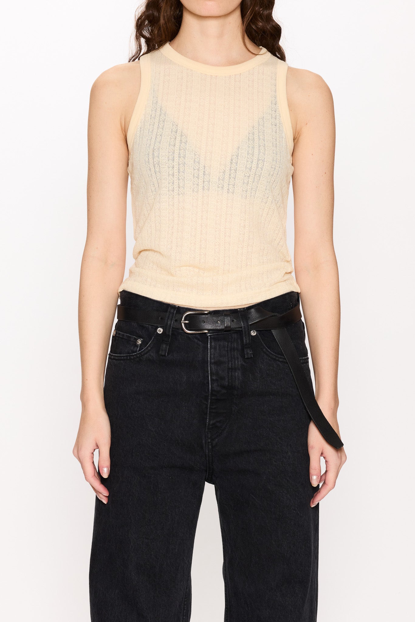 Tank Top in Ecru Lace Jersey – HOPE STHLM