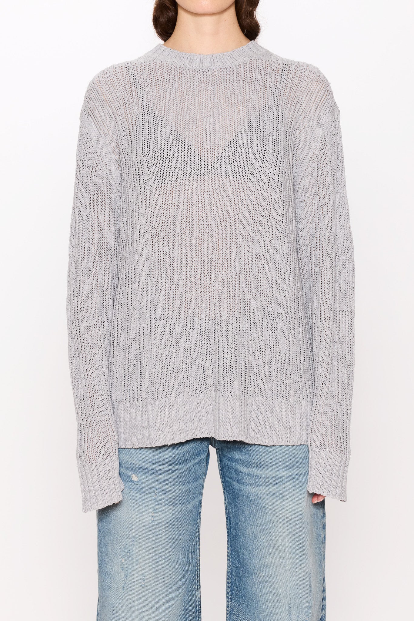 Relaxed Sweater in Cold Grey Bark Rib – HOPE STHLM