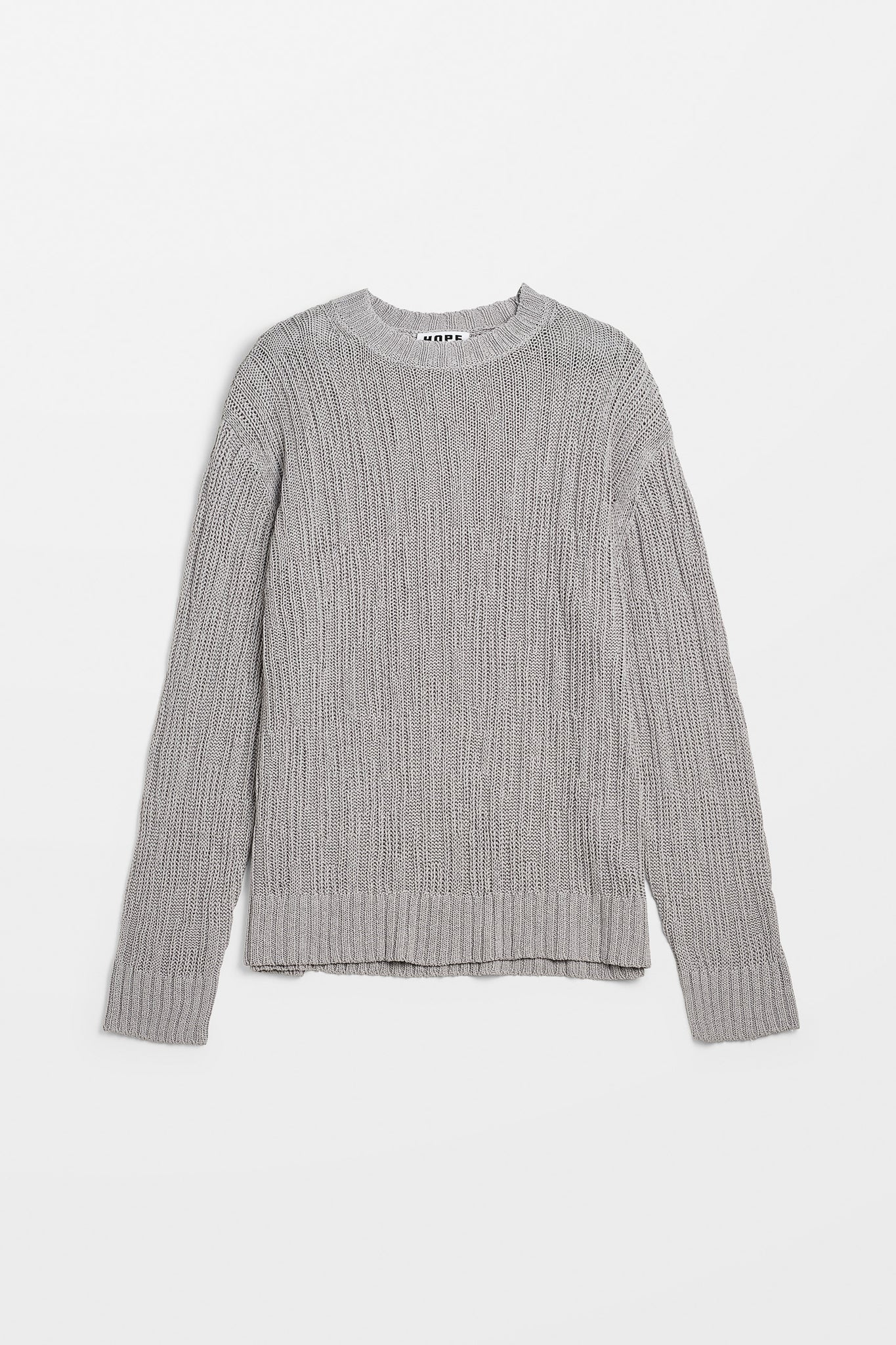 Relaxed Sweater in Cold Grey Bark Rib – HOPE STHLM