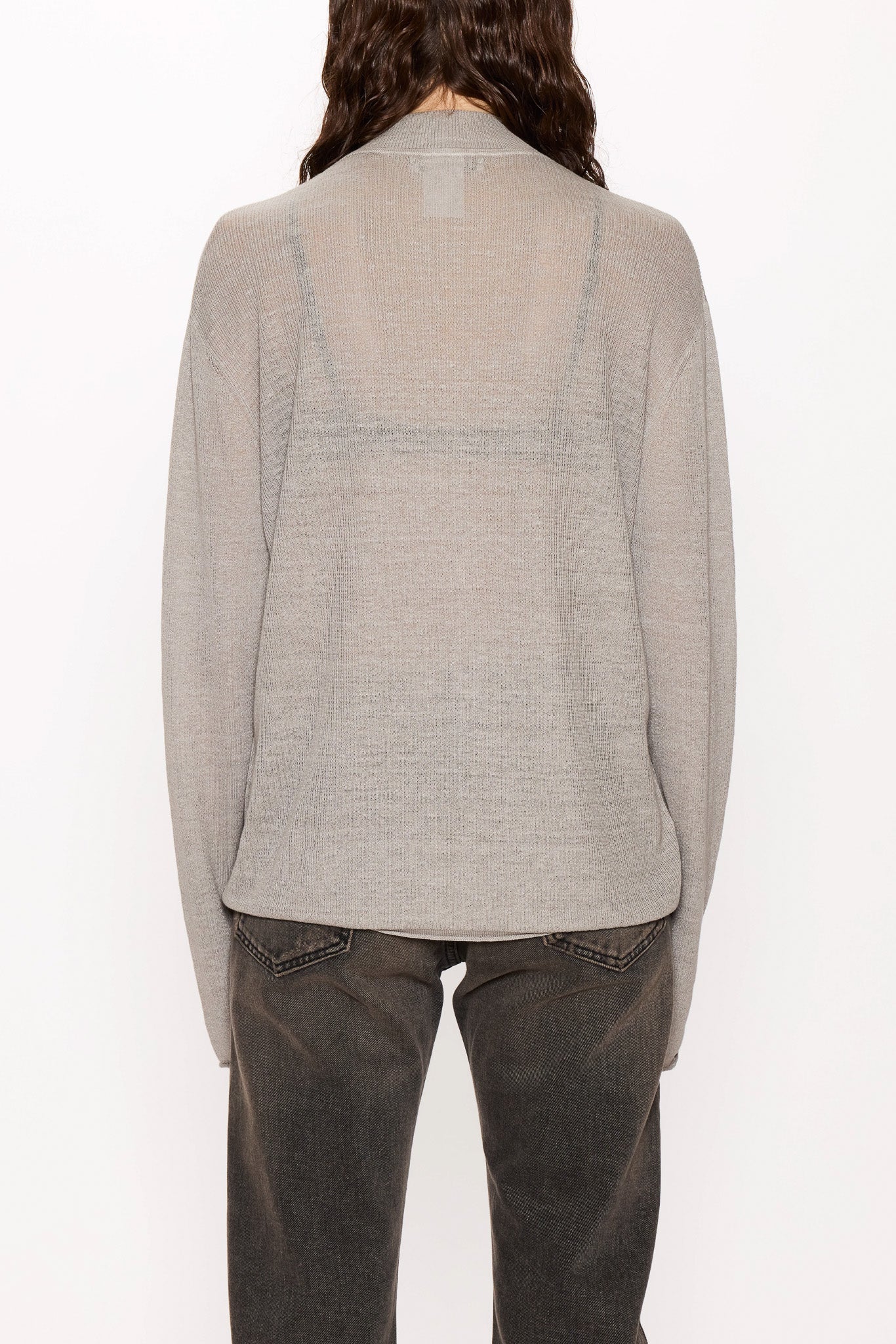 Zip-Up Cardigan in Grey Hemp Rib – HOPE STHLM