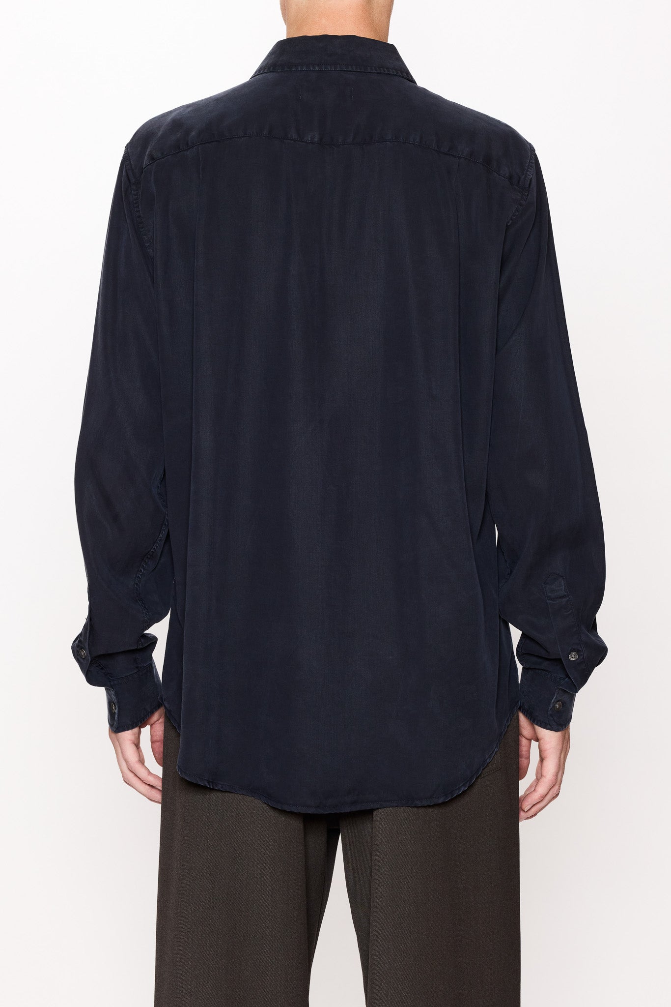 Regular Fit Shirt in Dark Navy Tencel – HOPE STHLM