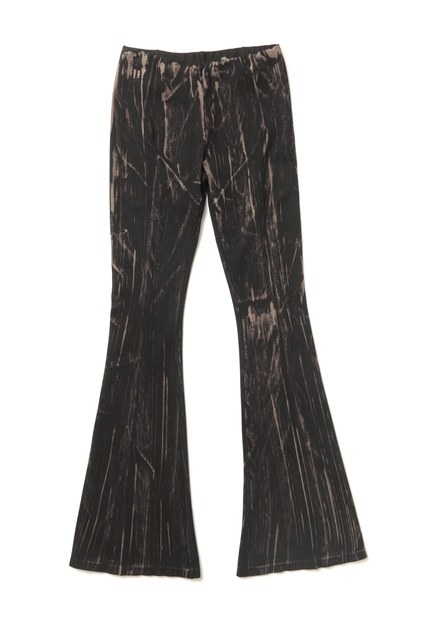 Bootcut Jersey Trousers - Hip Trousers in Black Brush Dye